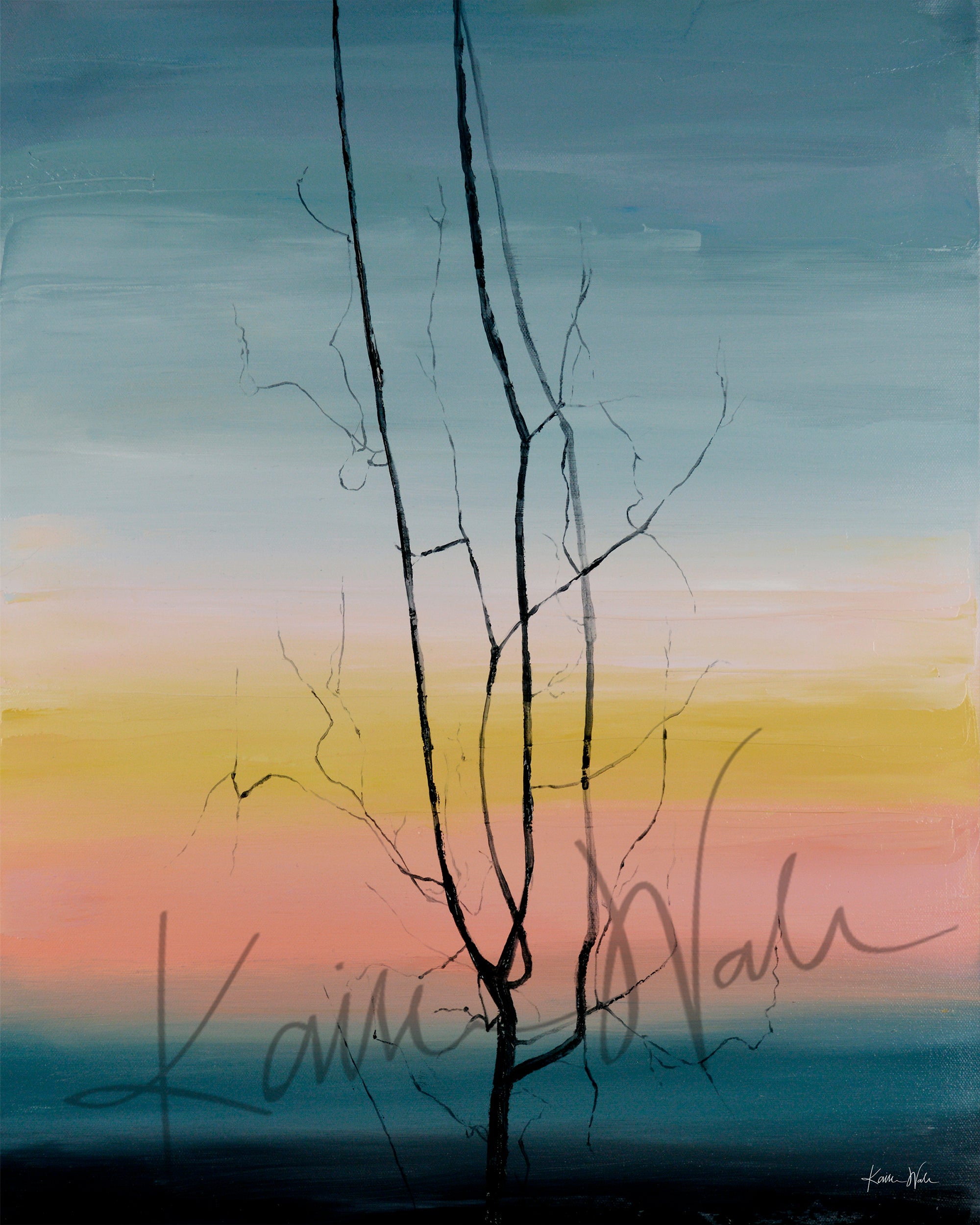 3 Vessel Runoff Artery Tree Oil Print