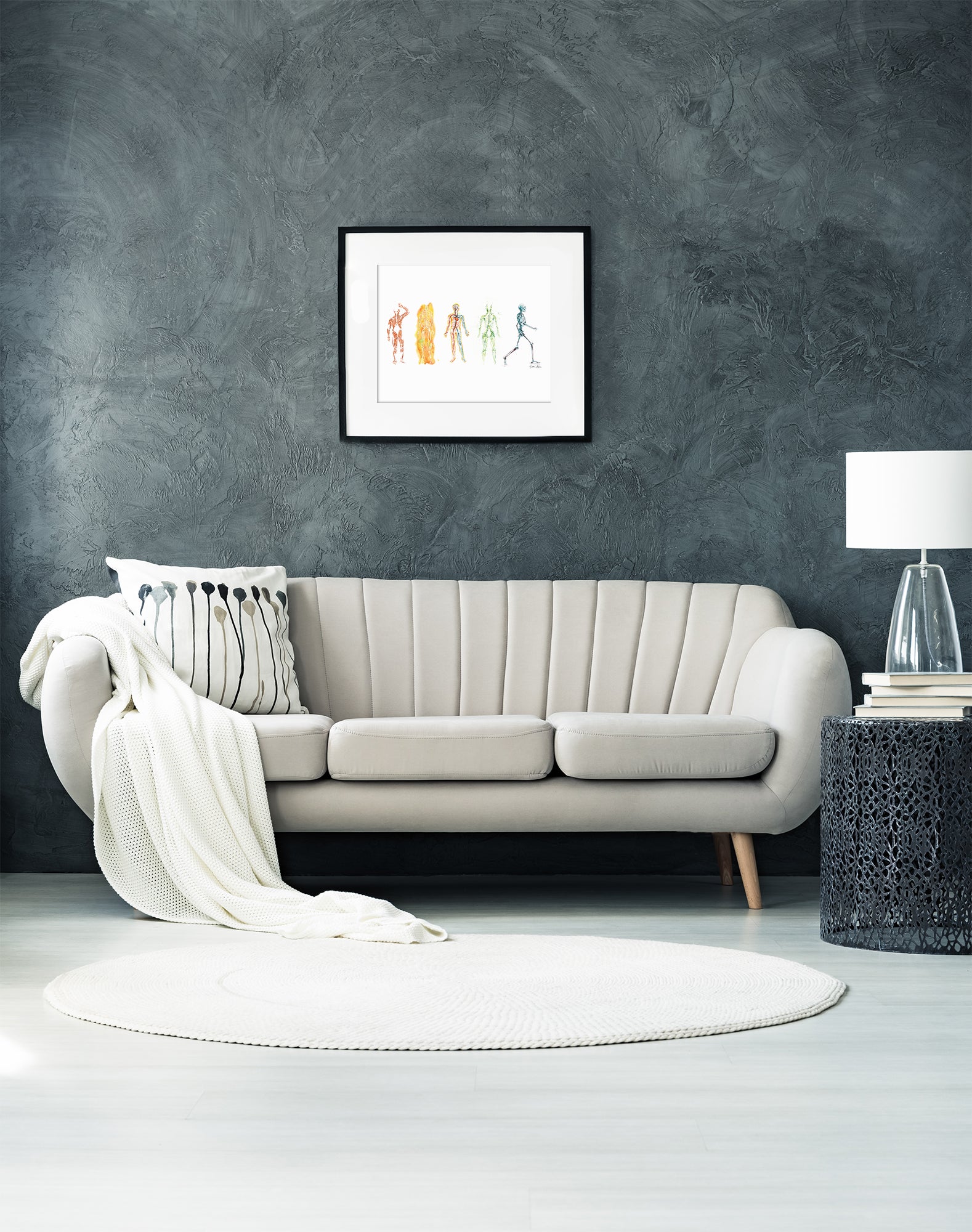 The Five Body Systems Watercolor Print