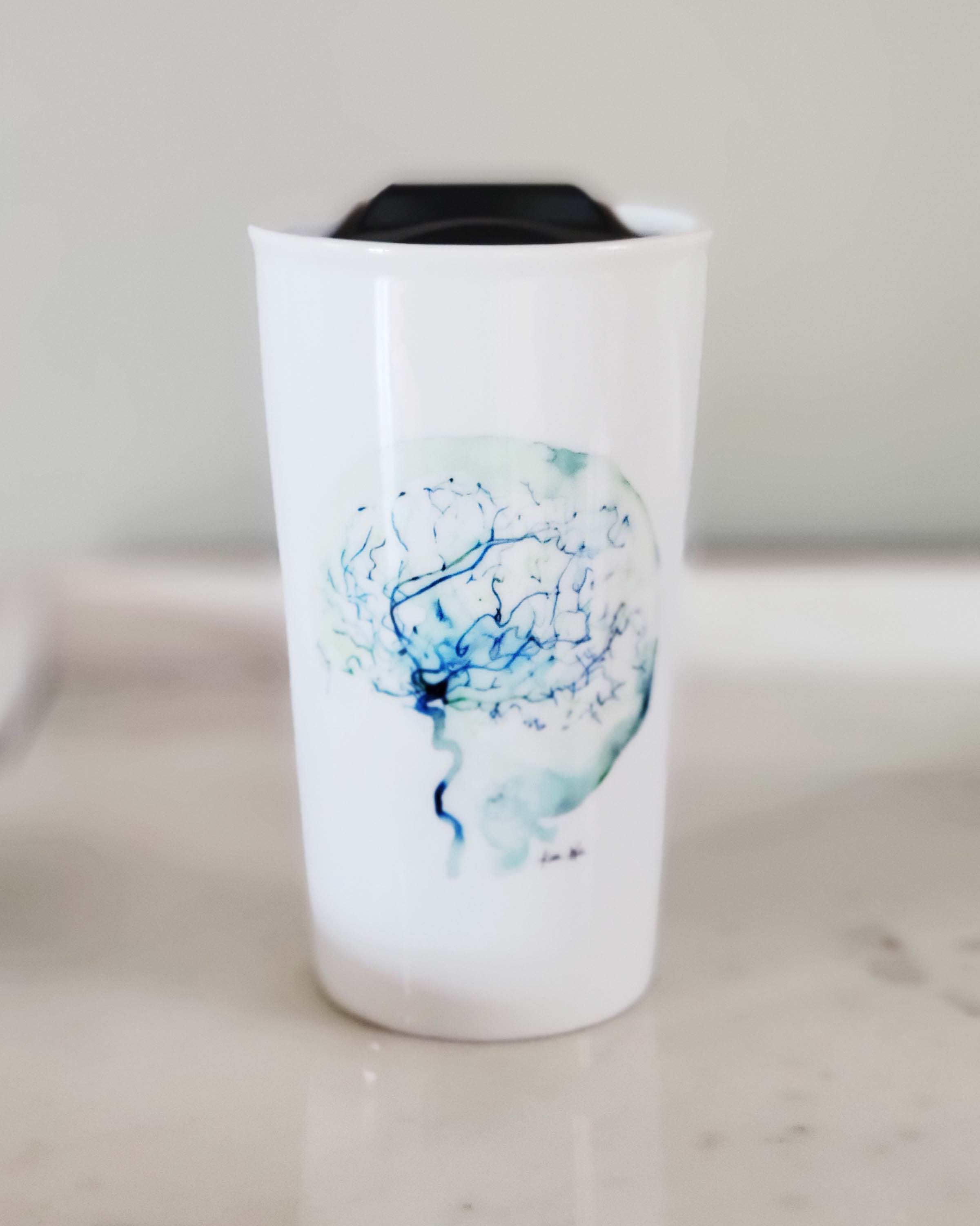 Cerebral Angiography Ceramic Travel Mug