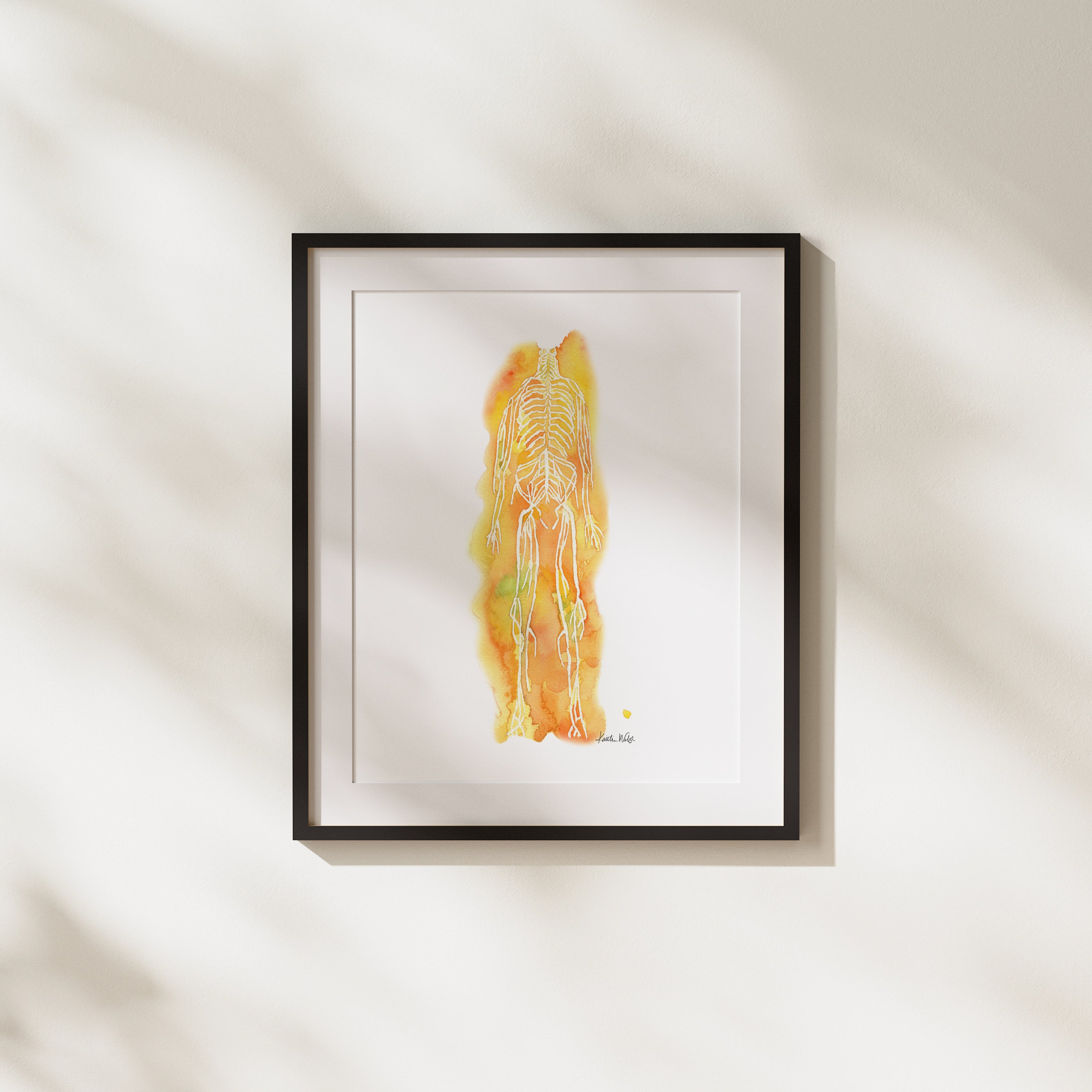 Nervous System Watercolor Print
