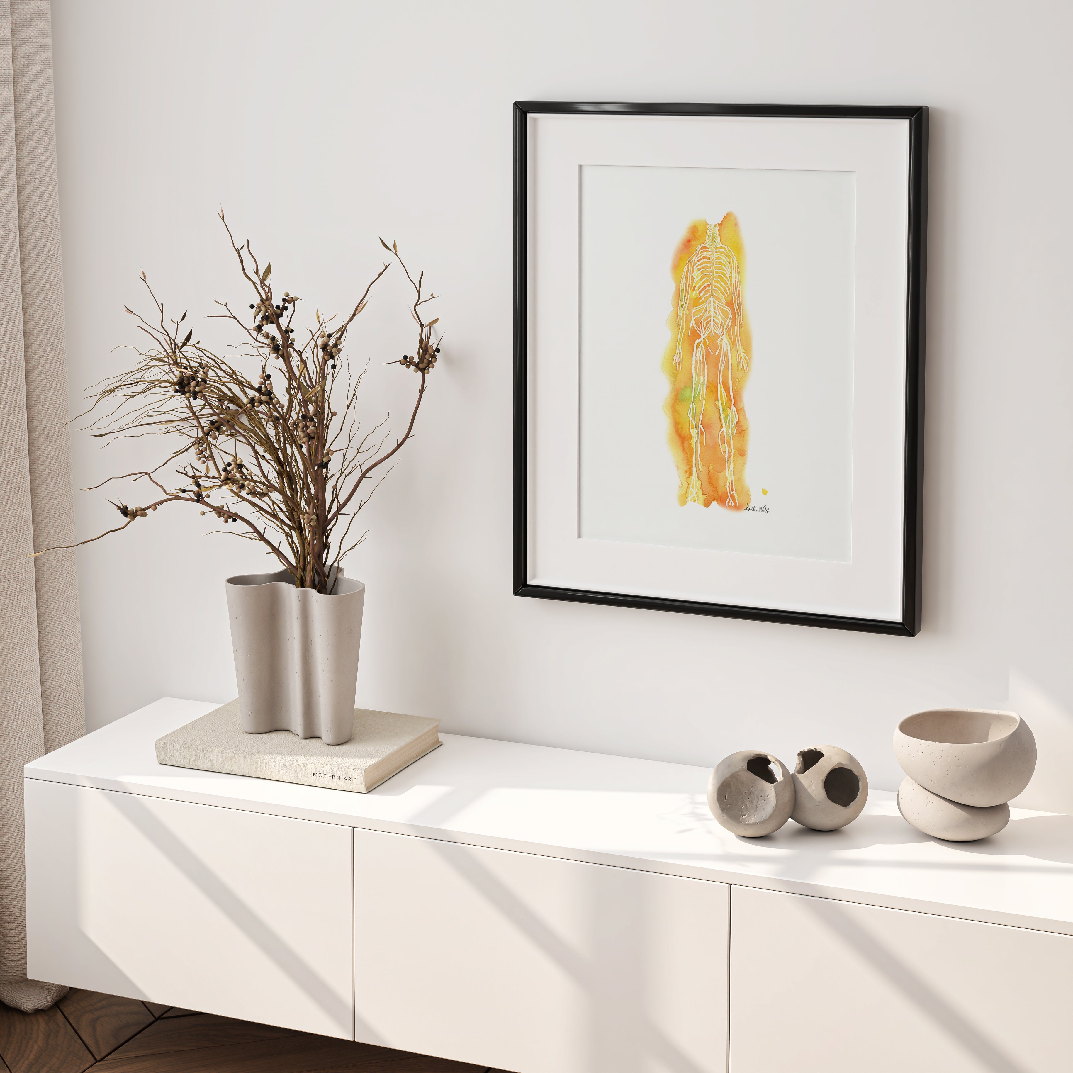 Nervous System Watercolor Print