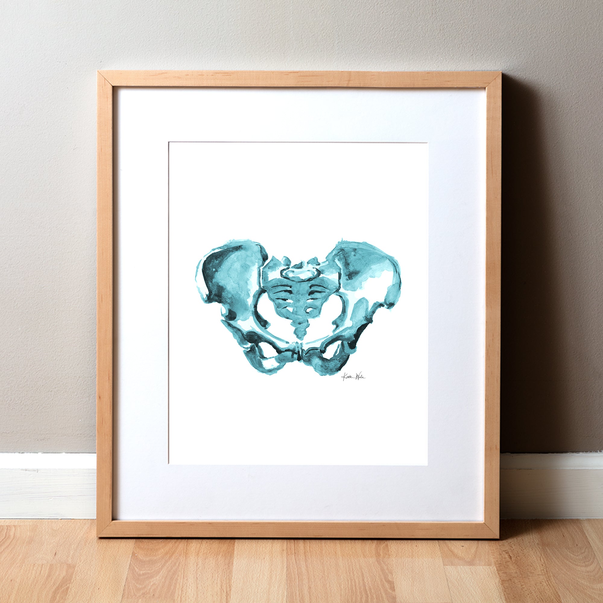Pelvis Watercolor Print