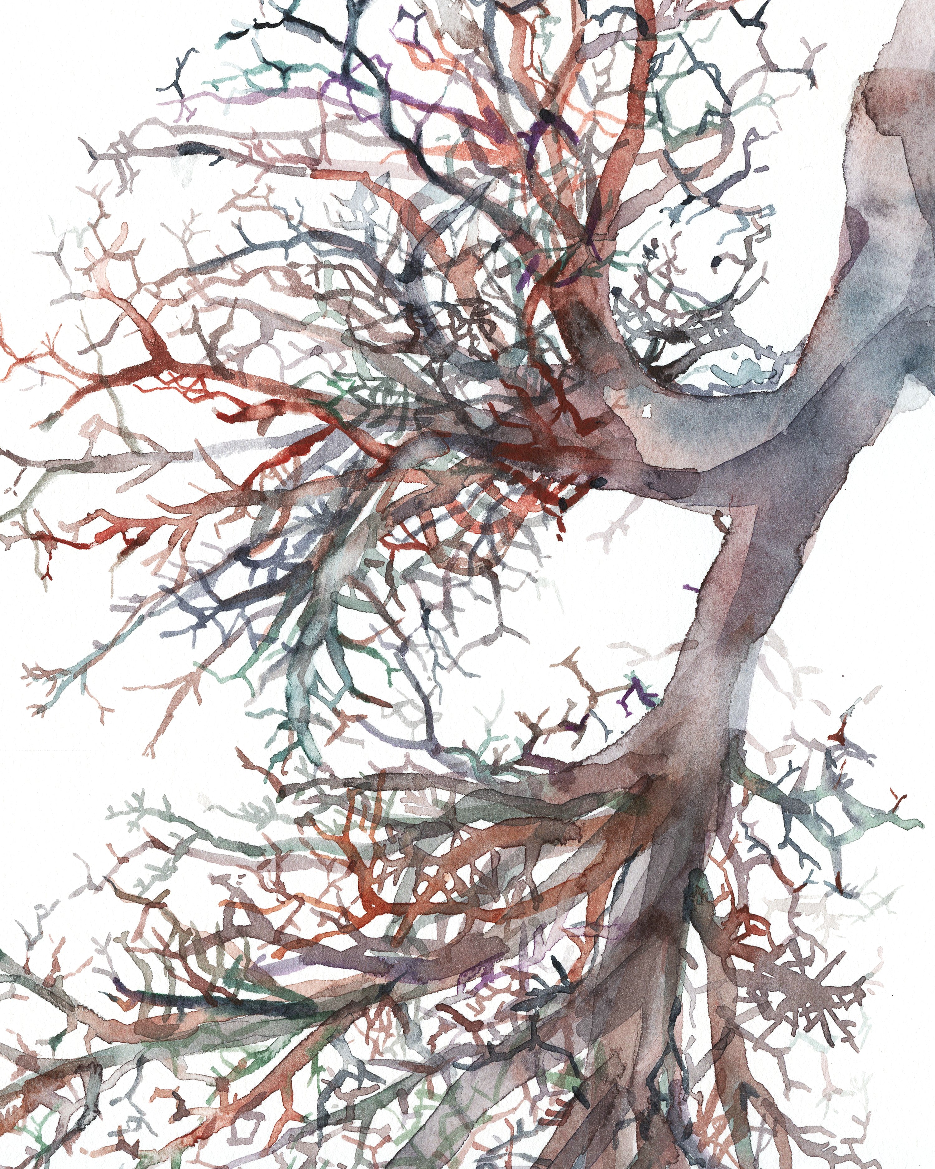 abstract anatomy art zoomed in on lung painting