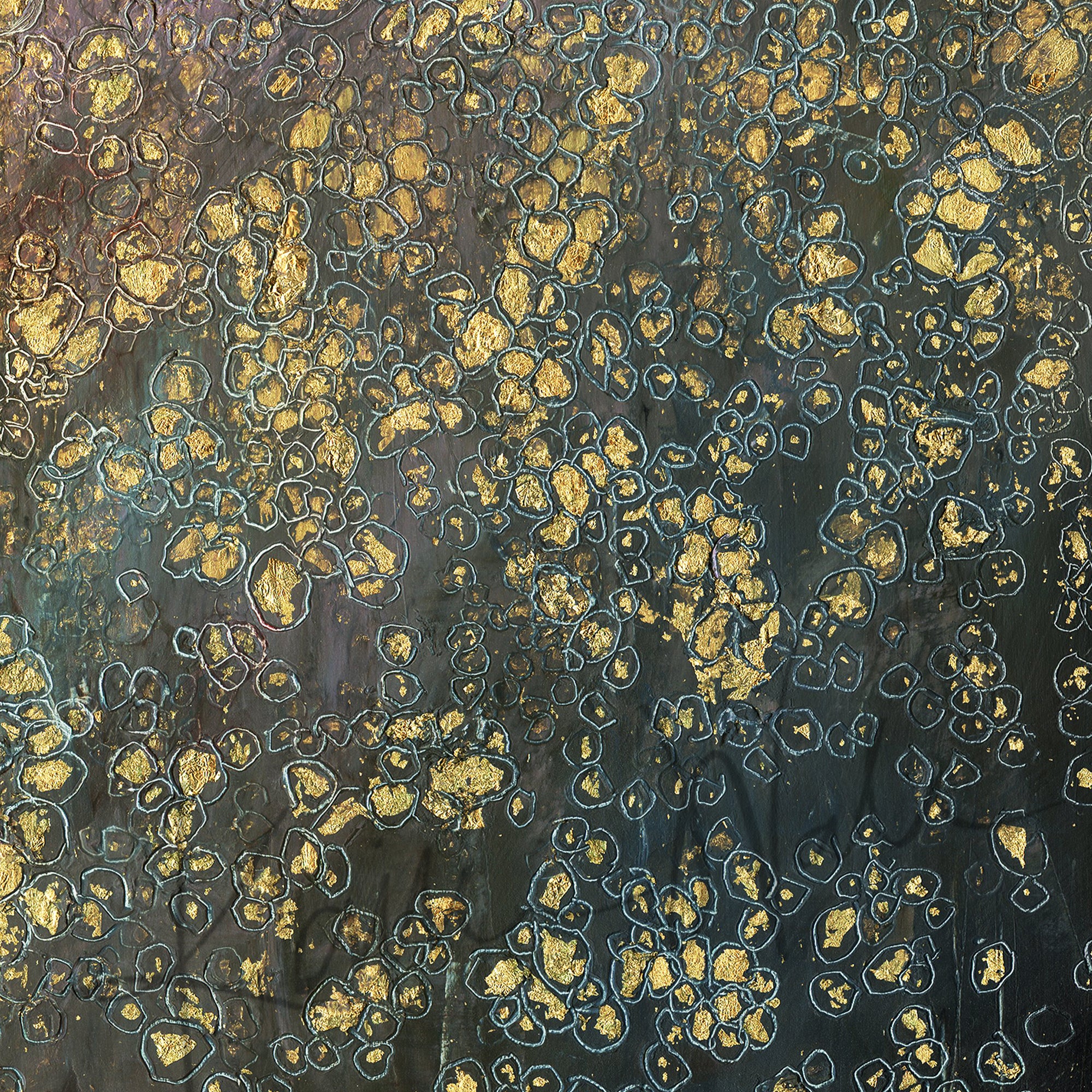 Cascading Cells Cold Wax Print