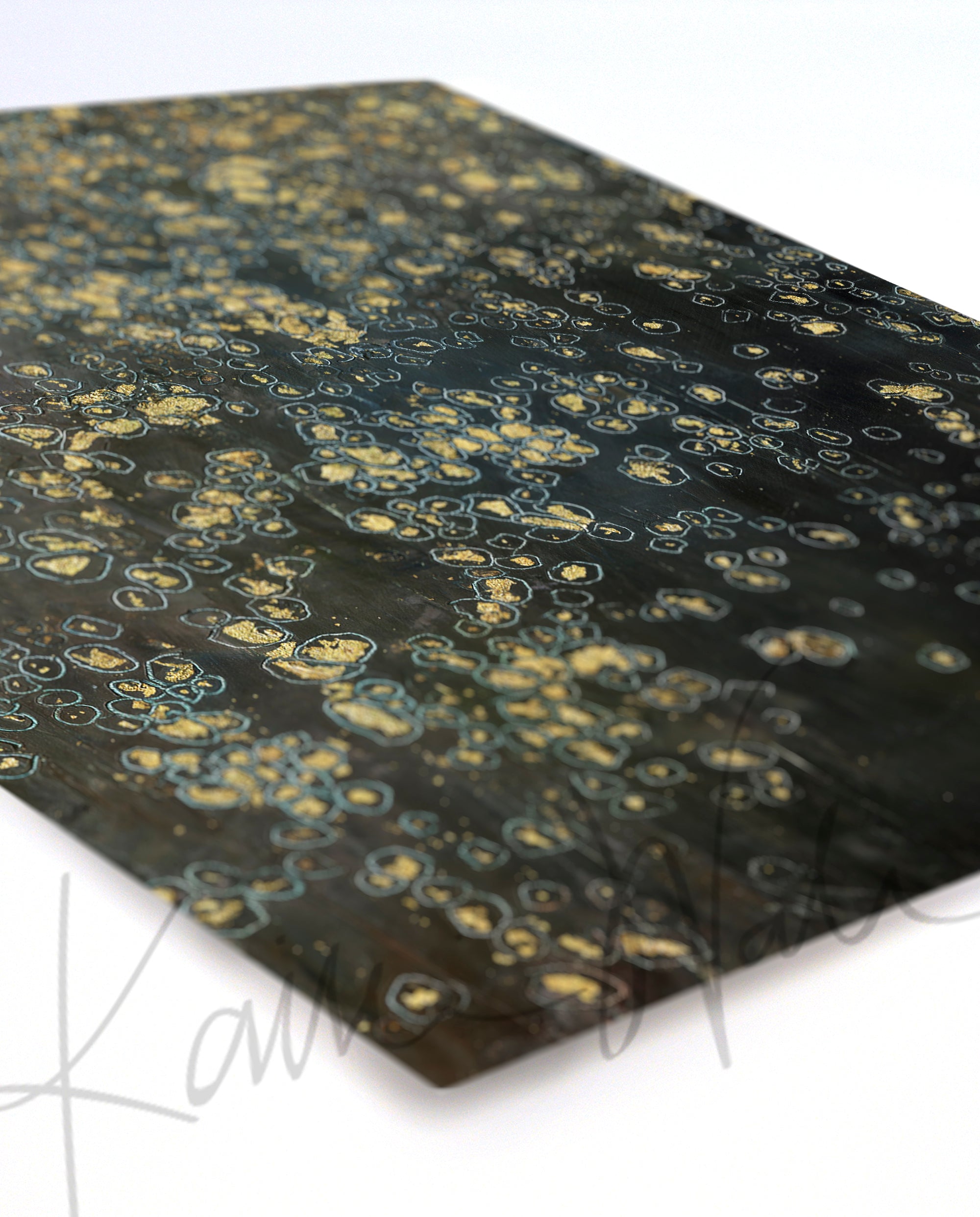 Cascading Cells Cold Wax Print