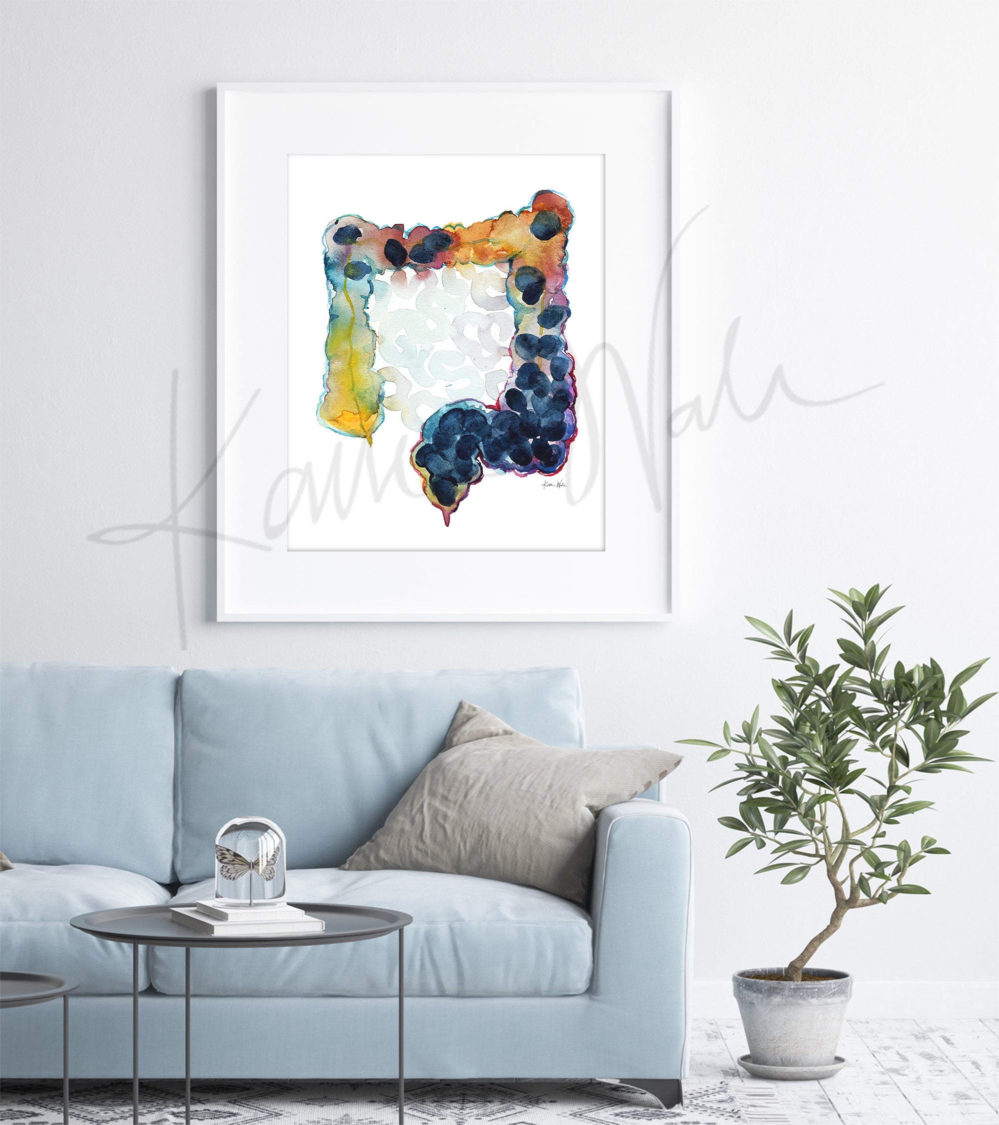 Bound Up Colon Watercolor Print