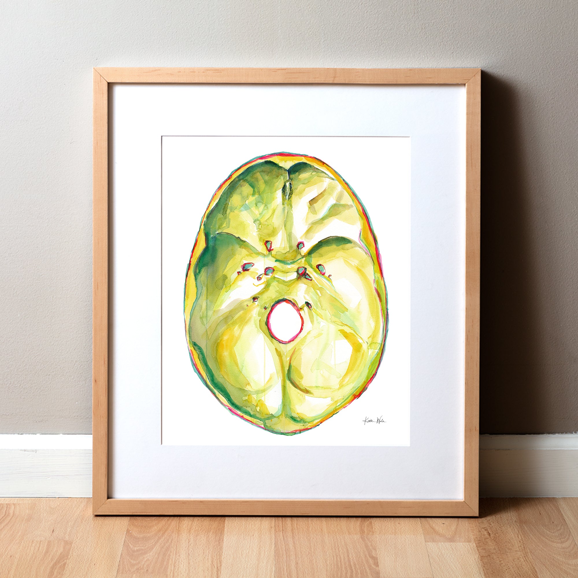 Cranium Watercolor Print