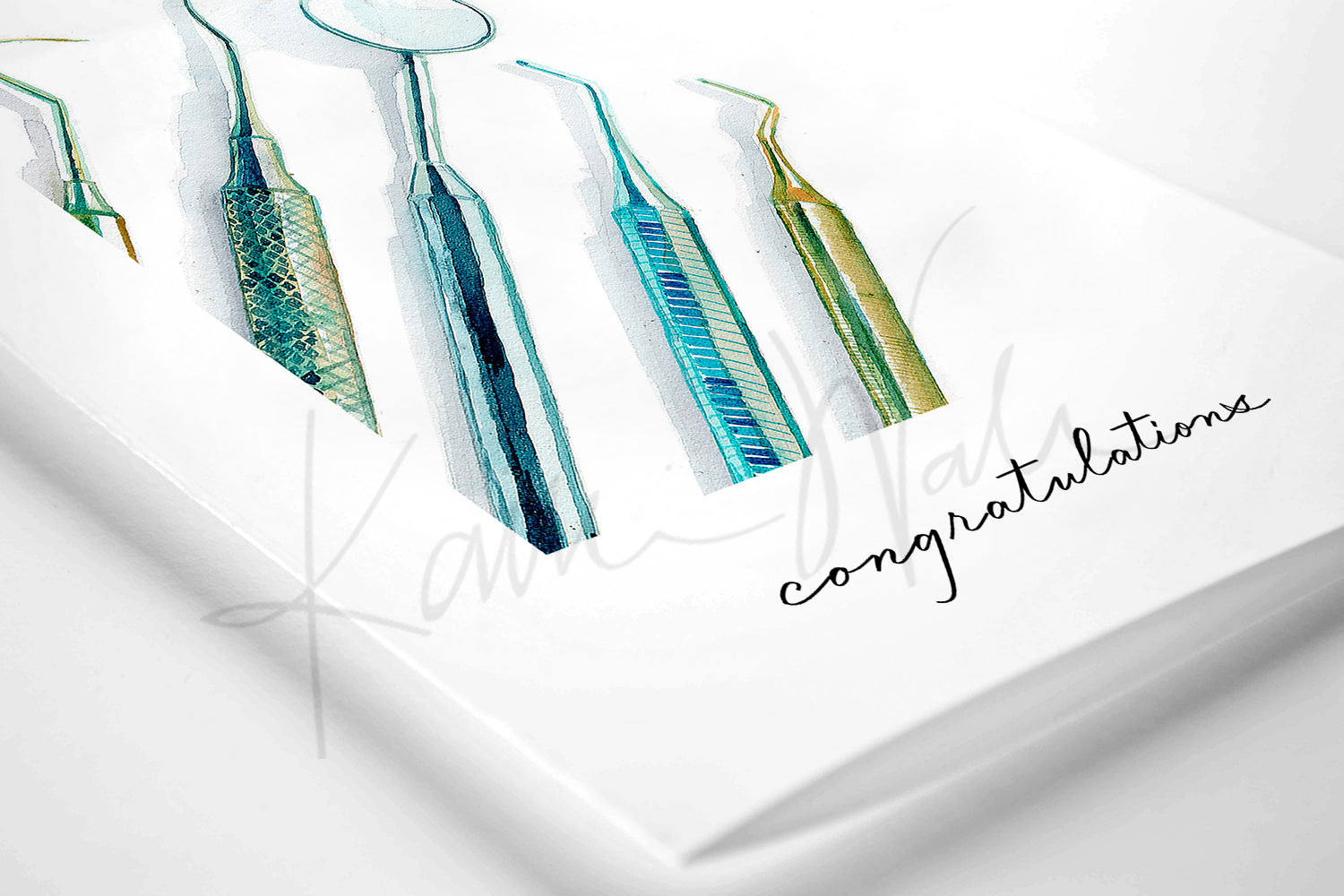 Dental Instruments Congratulations Card