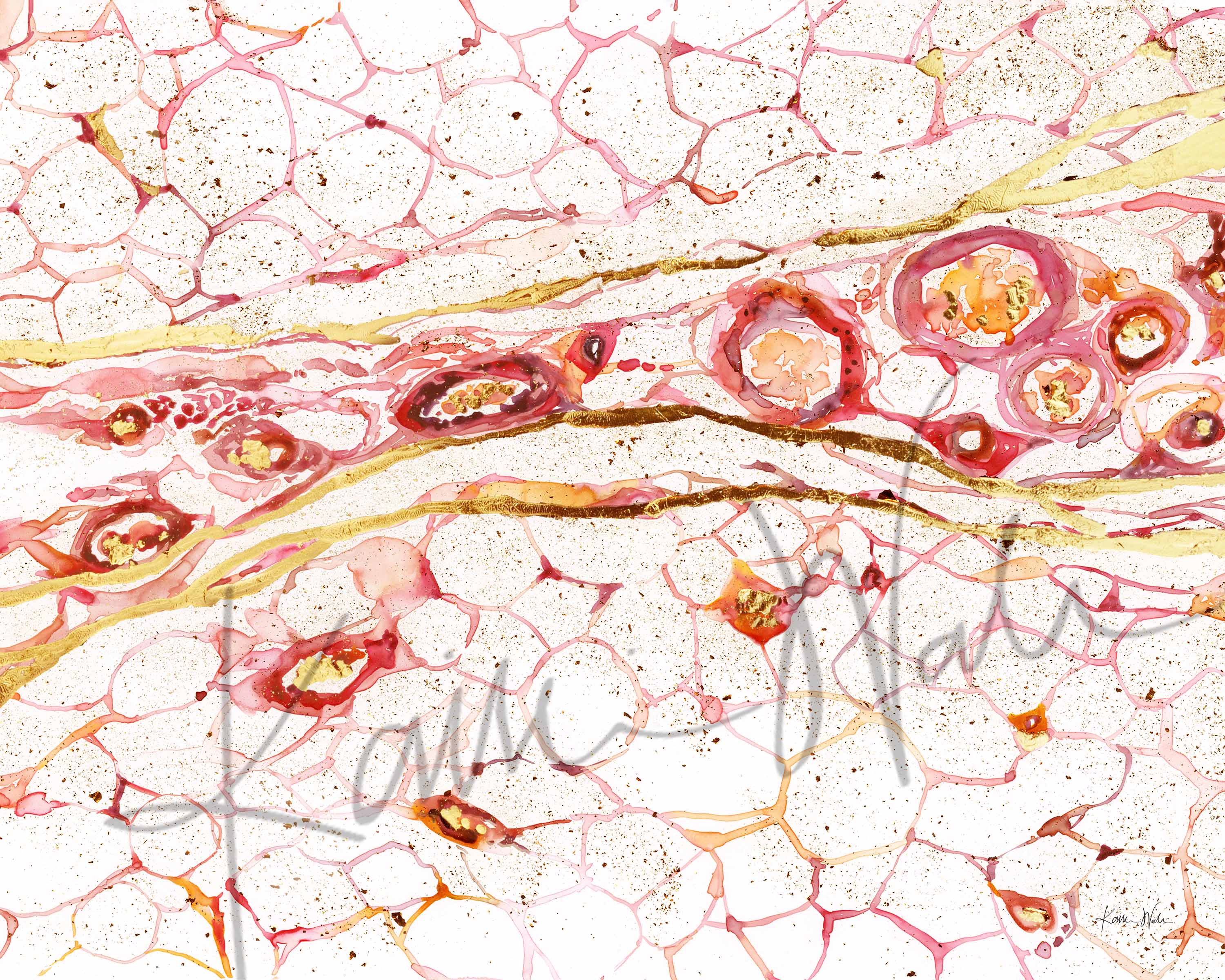 Gilded Hypodermis Watercolor Print