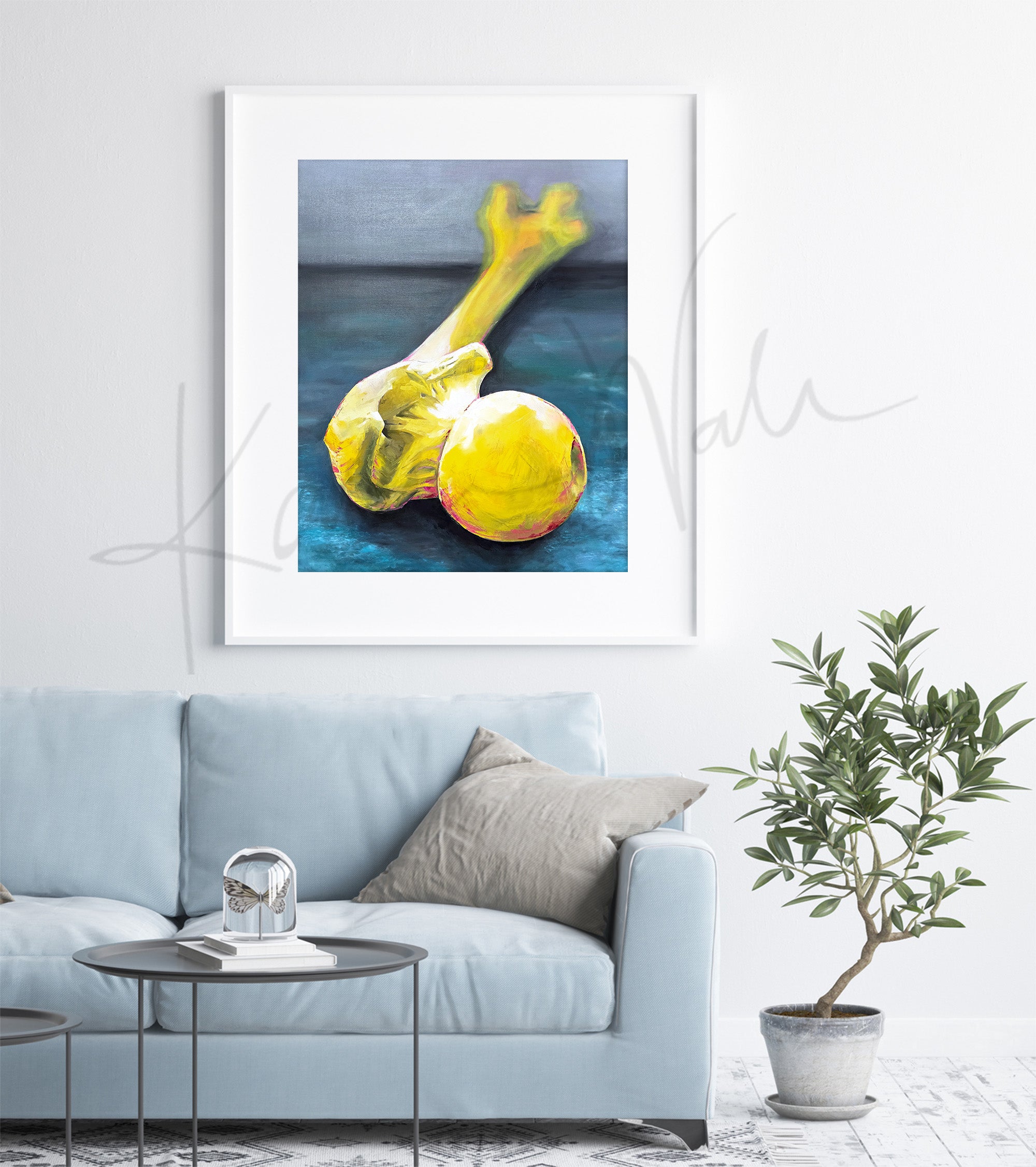 Femur Bone Oil Painting Print