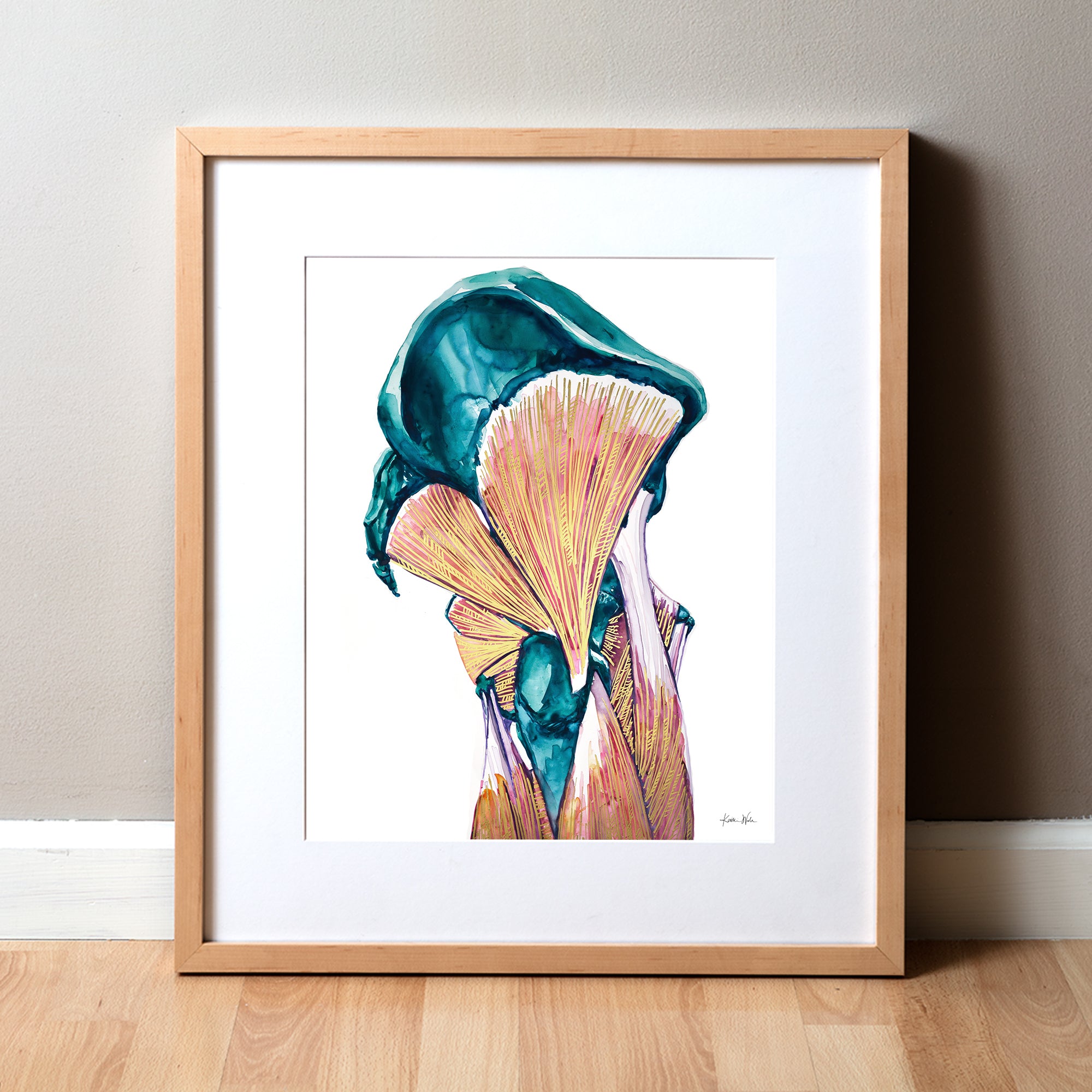 Gilded Hip Joint Watercolor Print