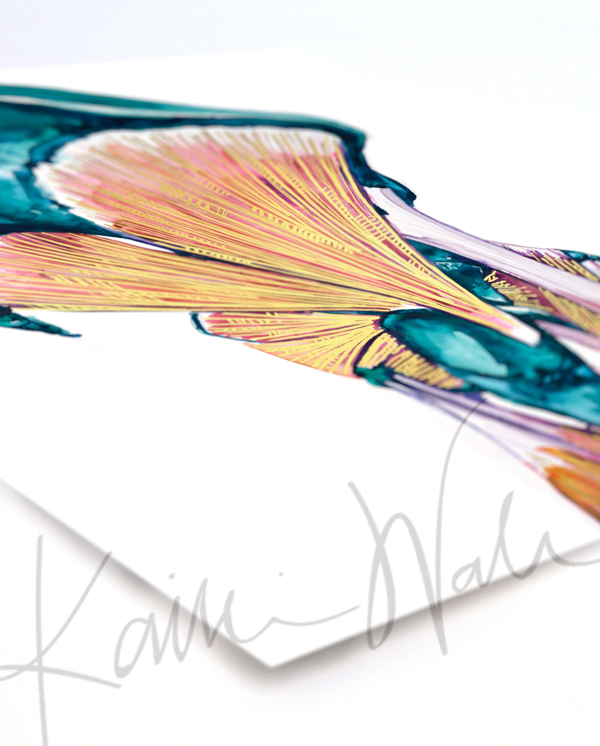 Gilded Hip Joint Watercolor Print