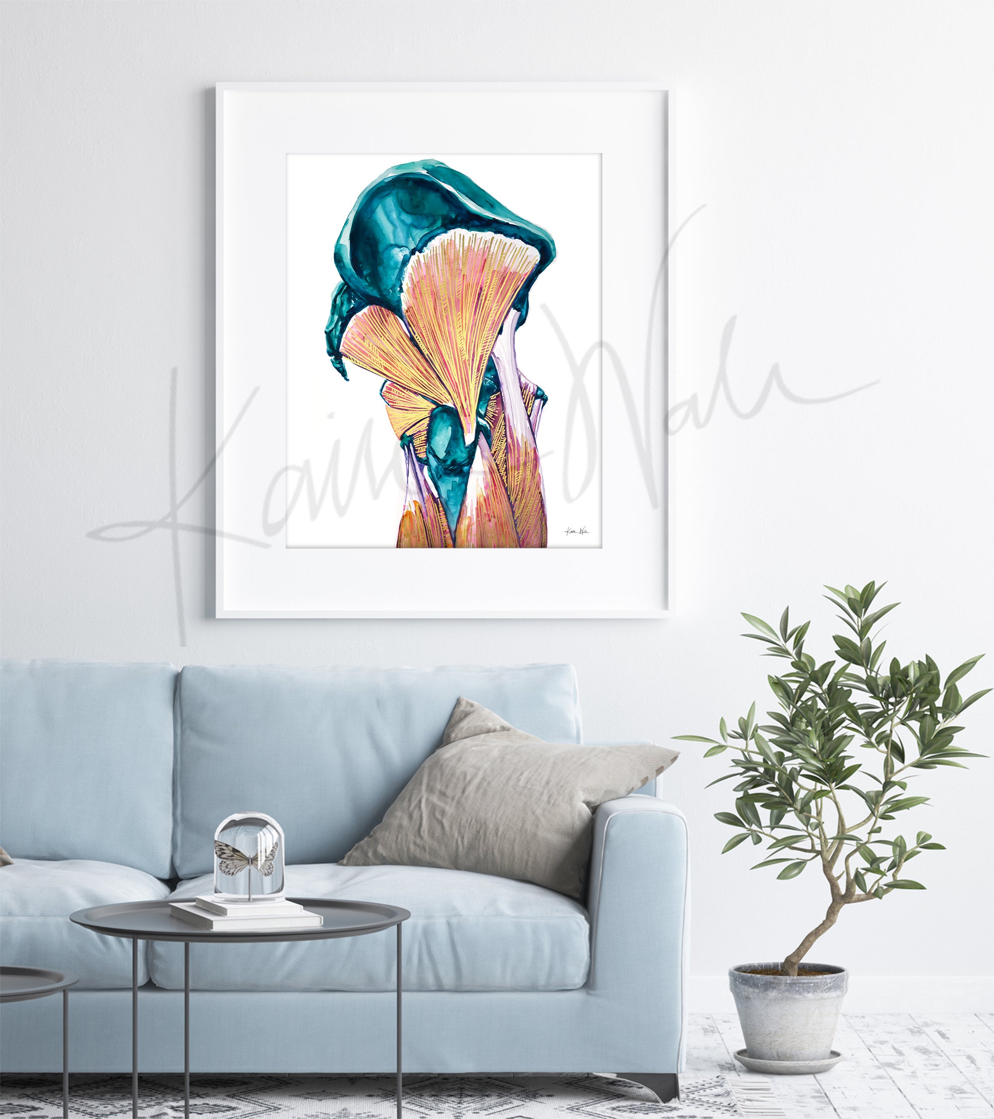 Gilded Hip Joint Watercolor Print