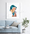 Gilded Hip Joint Watercolor Print