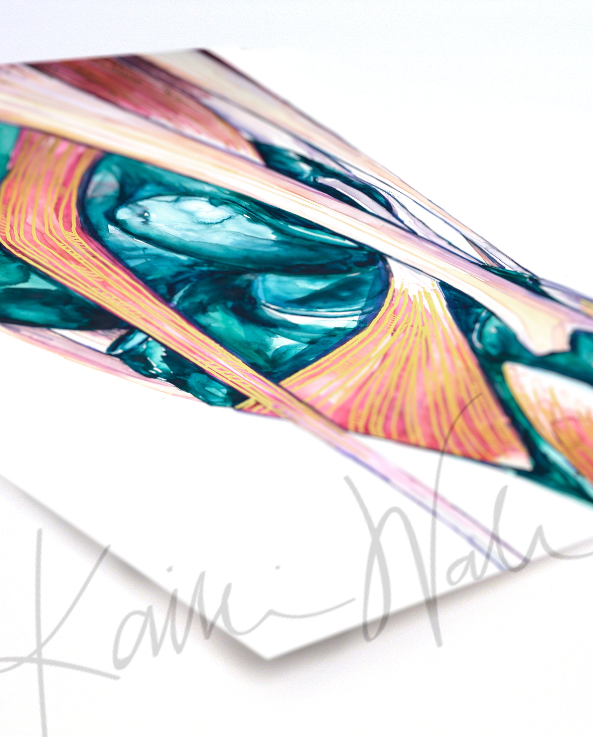 Gilded Knee Joint Watercolor Print