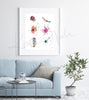 Glial Cells Watercolor Print