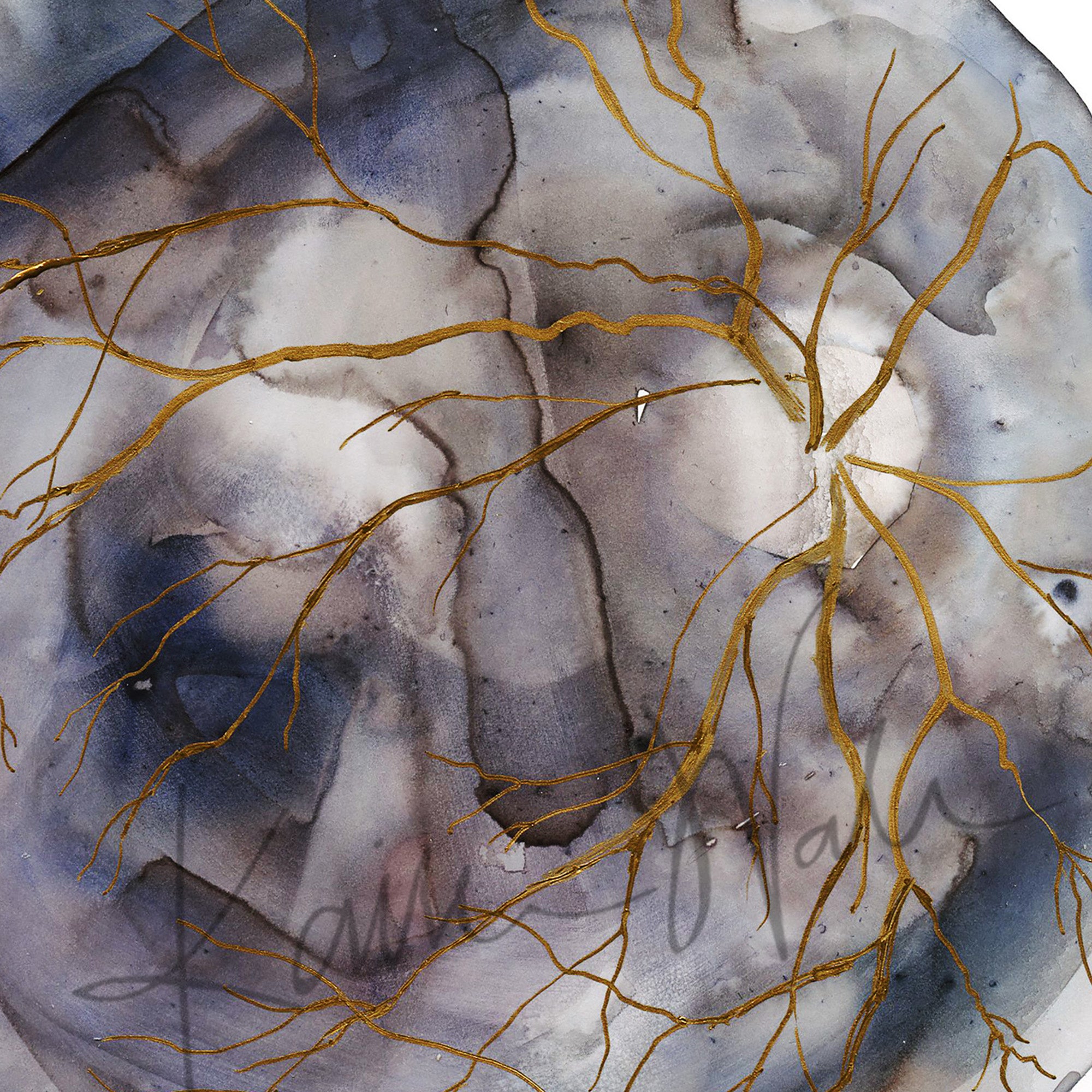 Gray Retina Watercolor Print