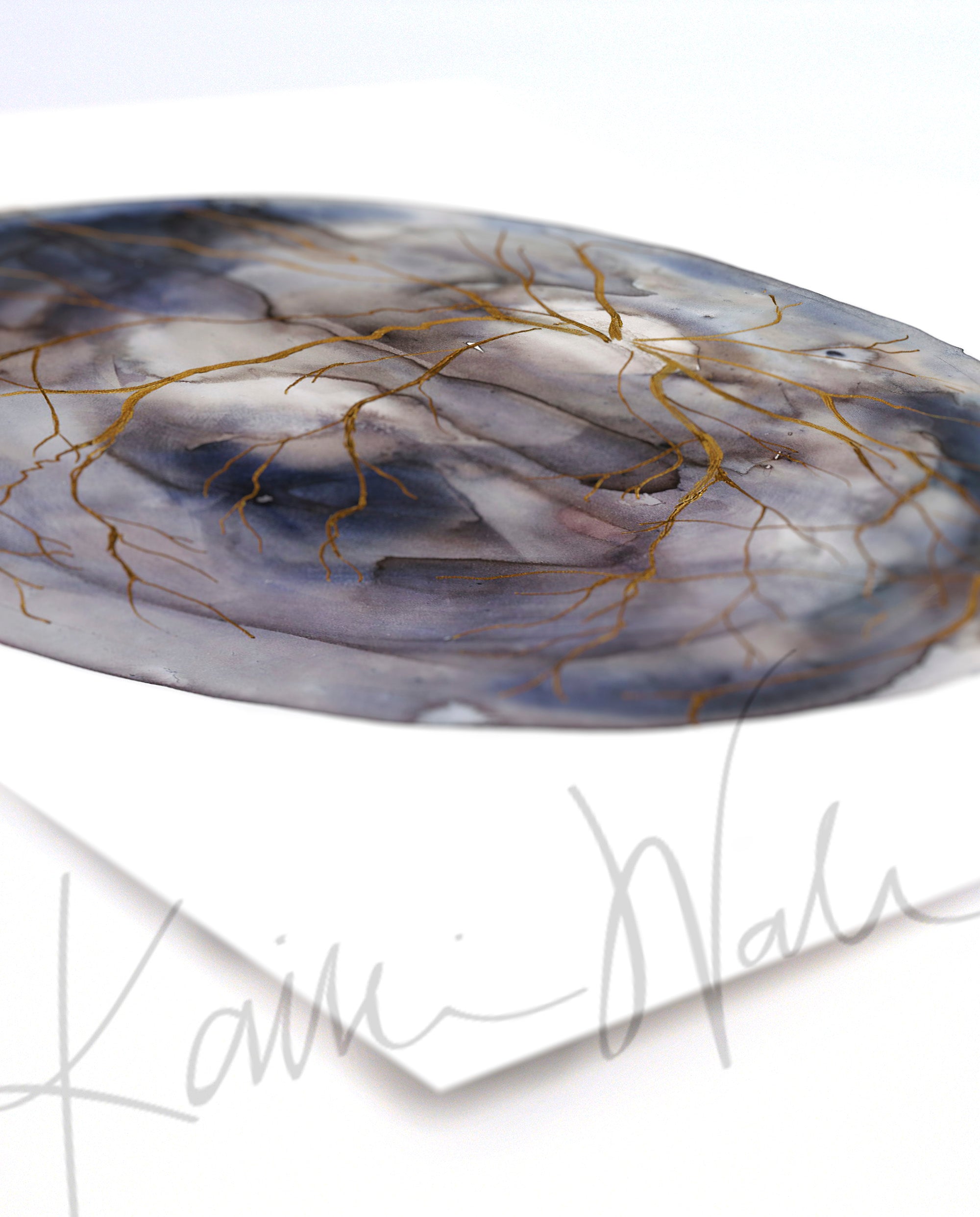 Gray Retina Watercolor Print
