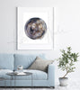 Gray Retina Watercolor Print