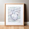 Heart Cell Patterns Watercolor Print