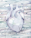 Heart Cell Patterns Watercolor Print