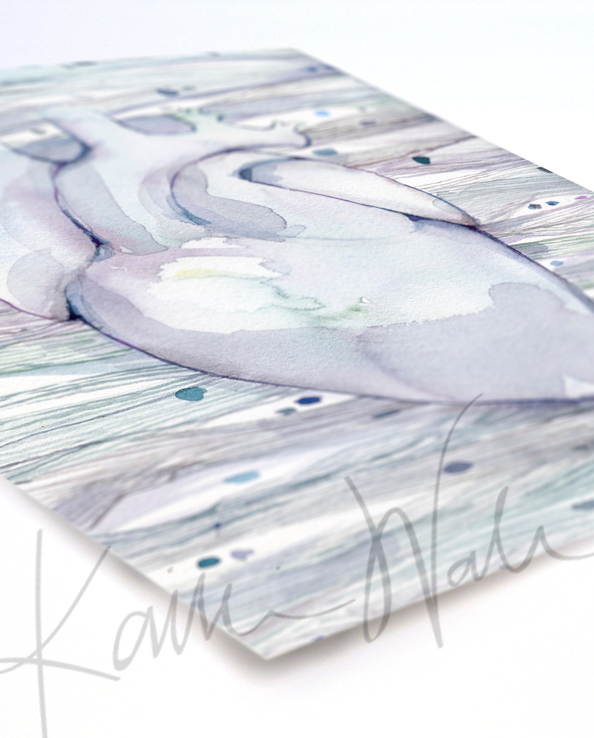 Heart Cell Patterns Watercolor Print