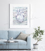 Heart Cell Patterns Watercolor Print