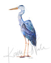 Great Blue Heron Watercolor Print