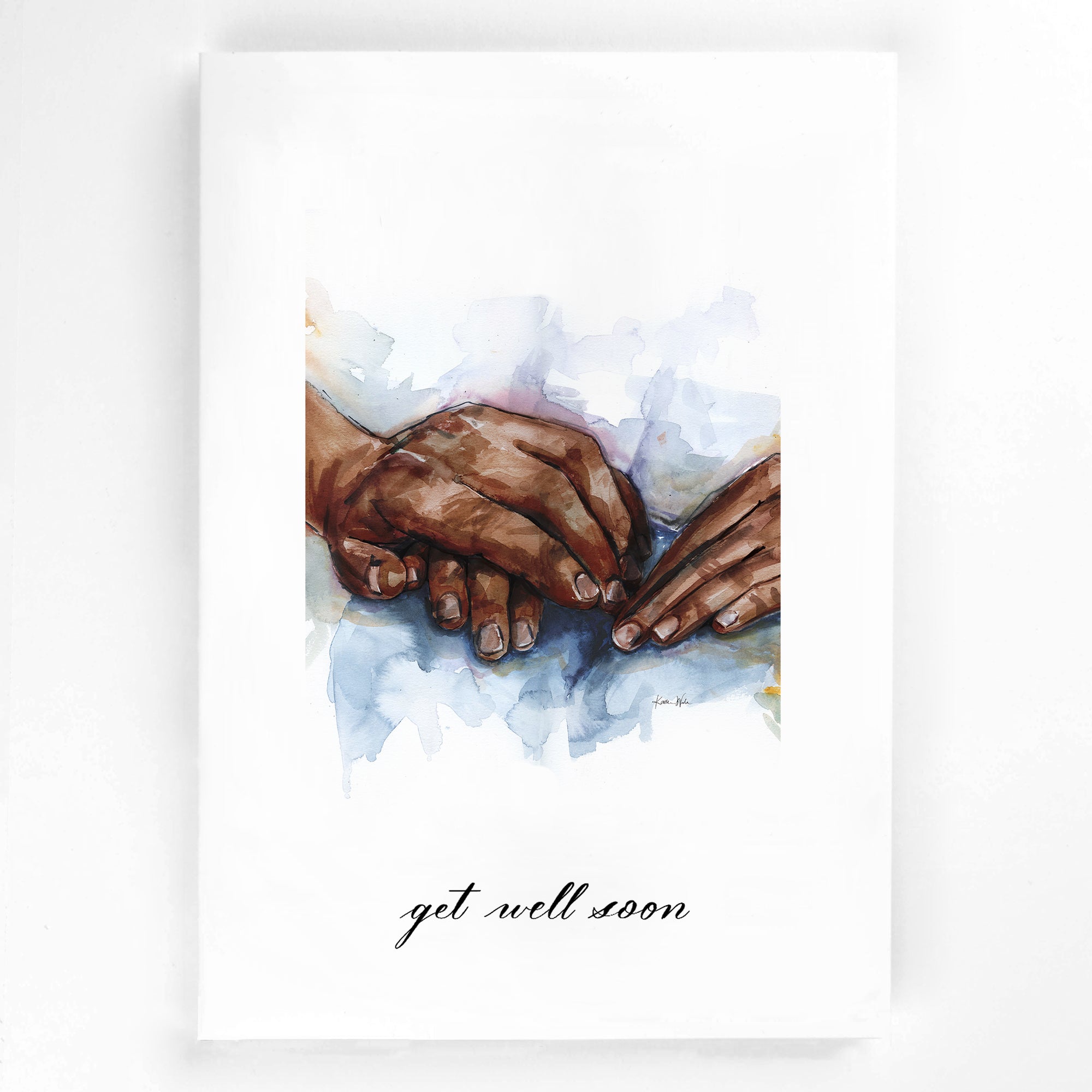 Holding Hands Greeting Card II | Get Well Soon