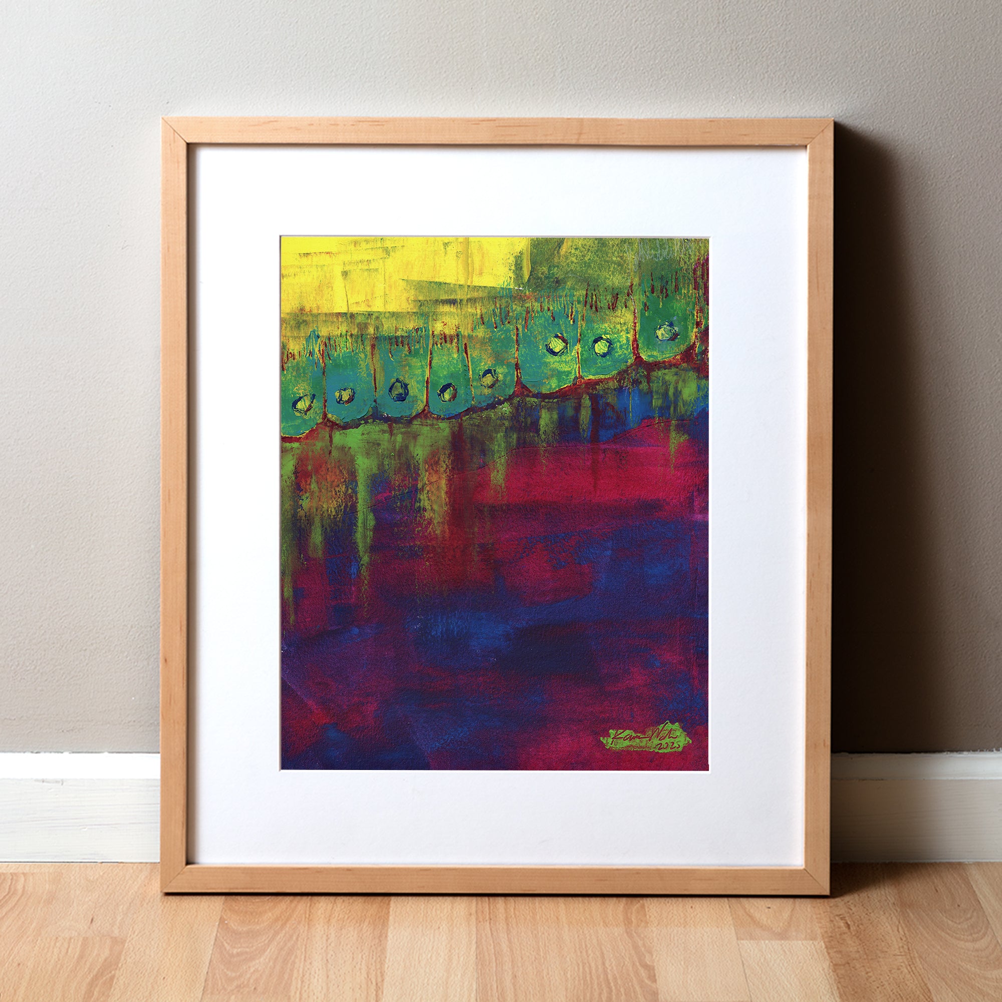 Leaky Gut Cold Wax Print