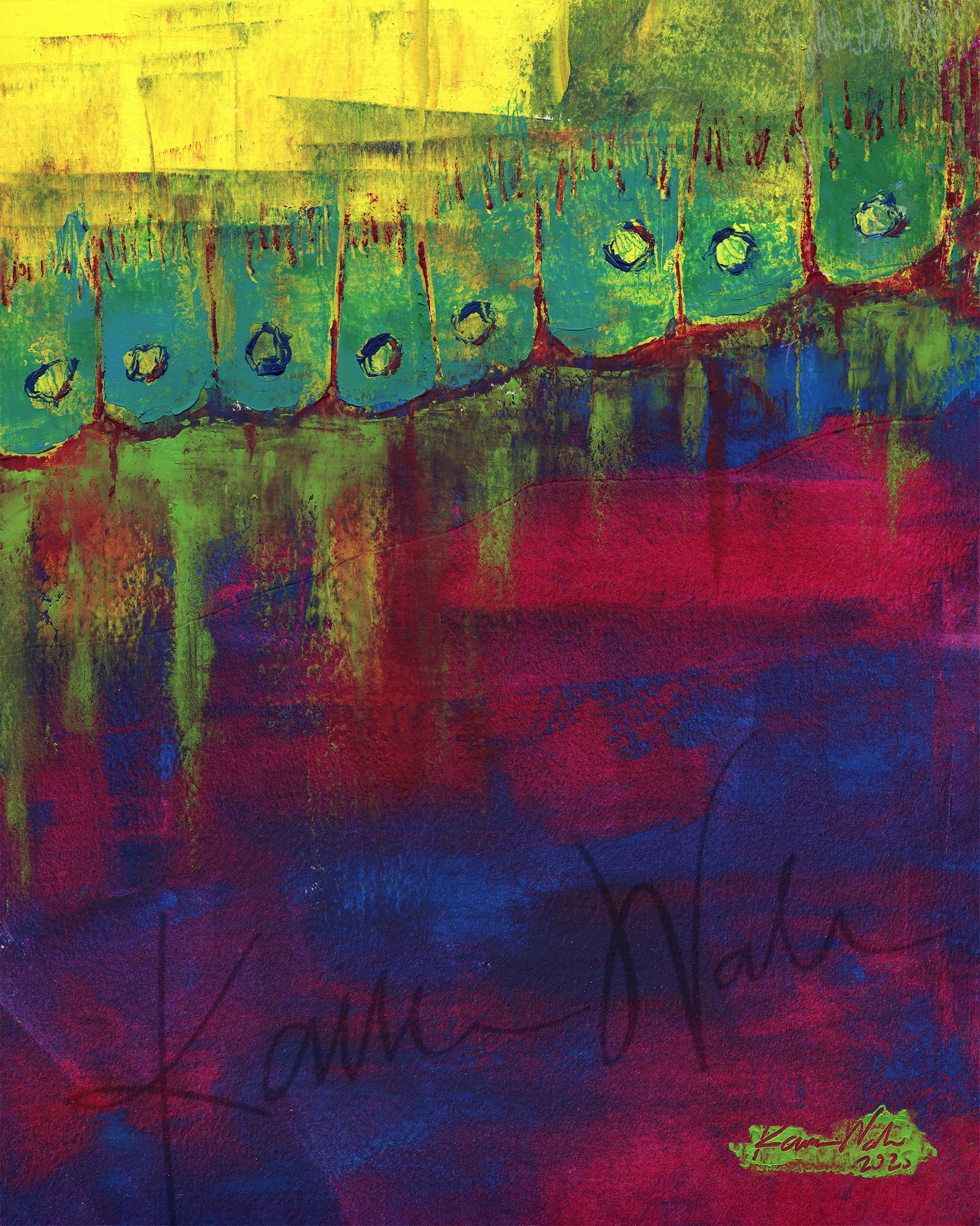 Leaky Gut Cold Wax Print