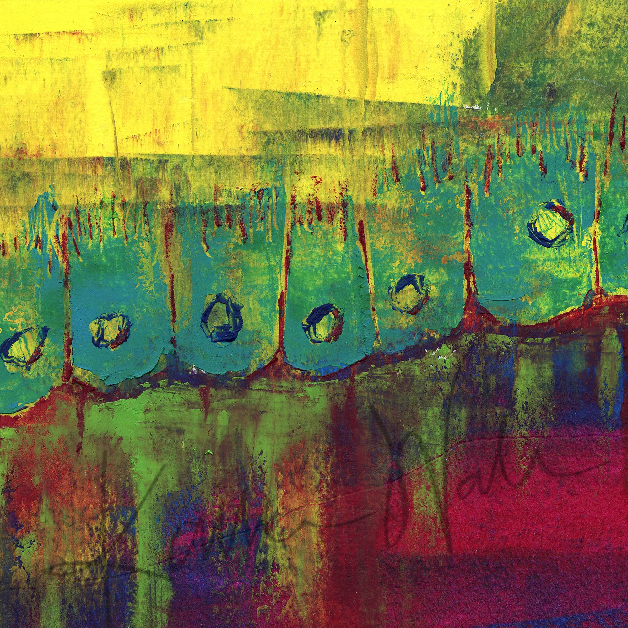 Leaky Gut Cold Wax Print