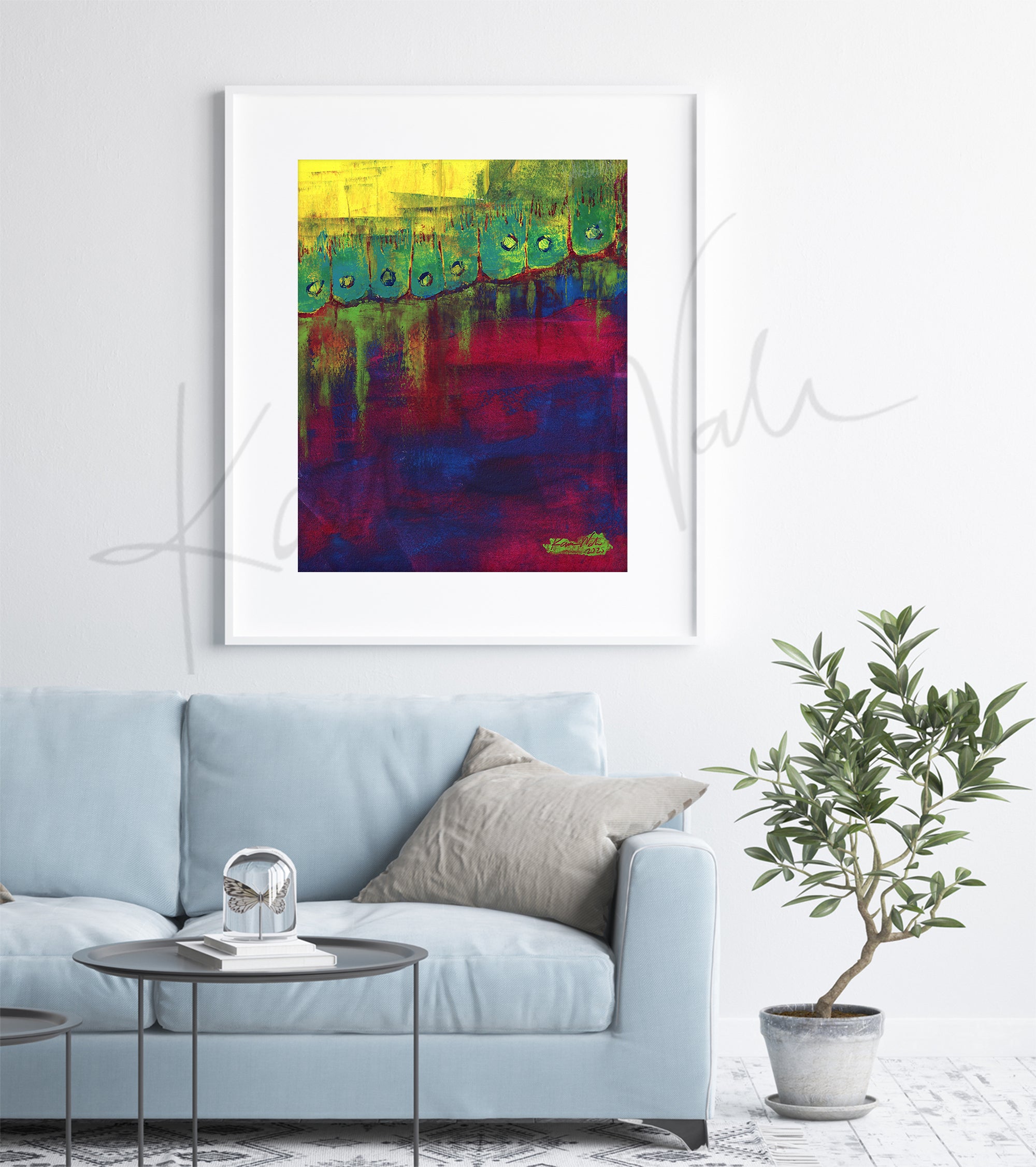 Leaky Gut Cold Wax Print