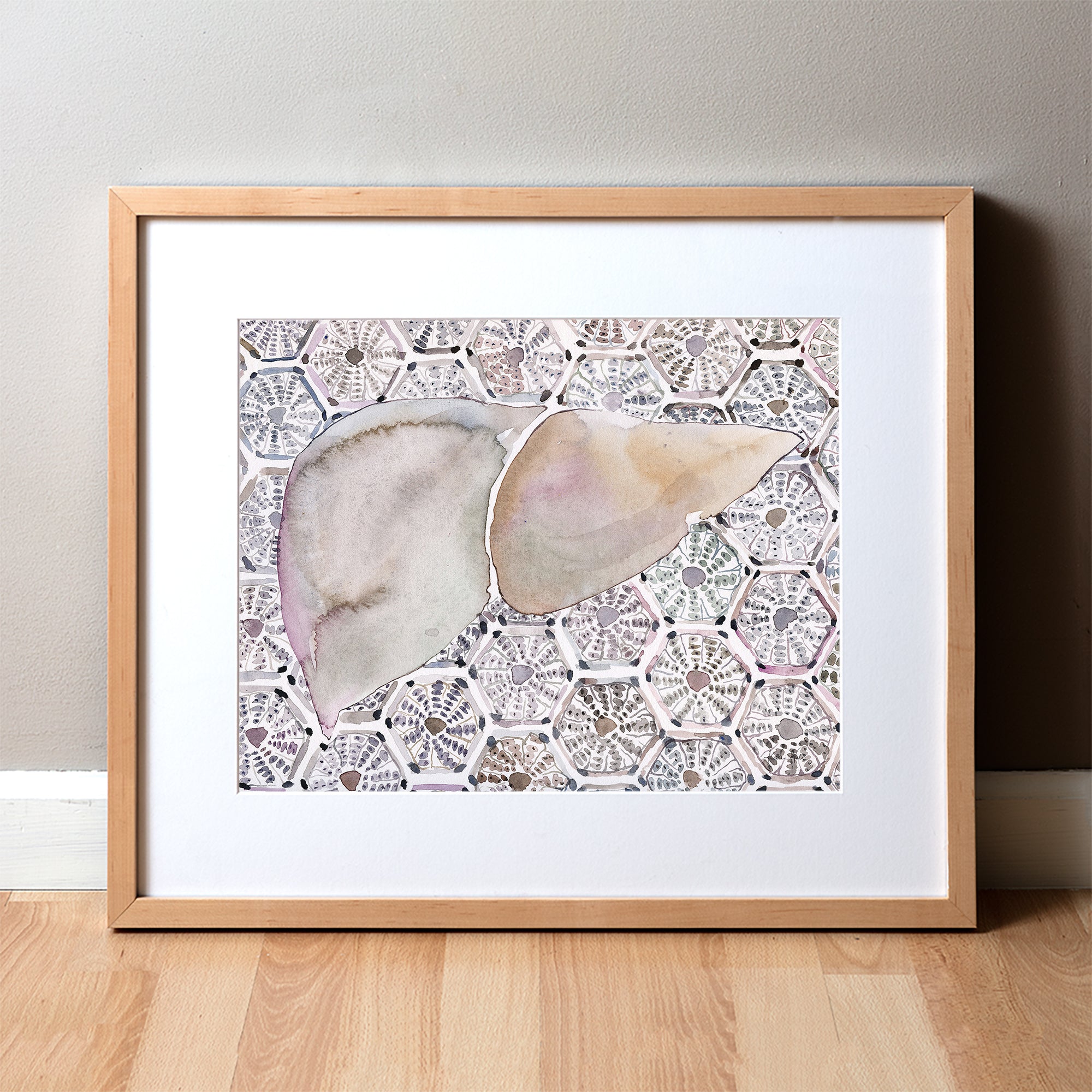 Liver Cell Patterns Watercolor Print