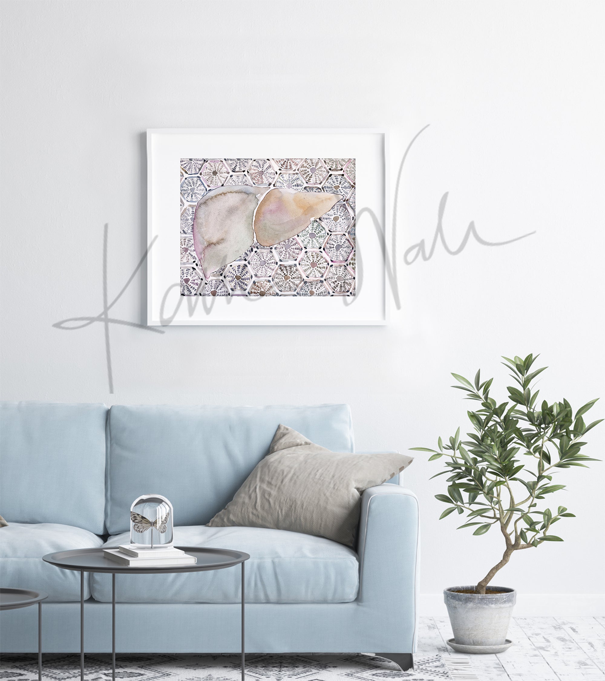 Liver Cell Patterns Watercolor Print