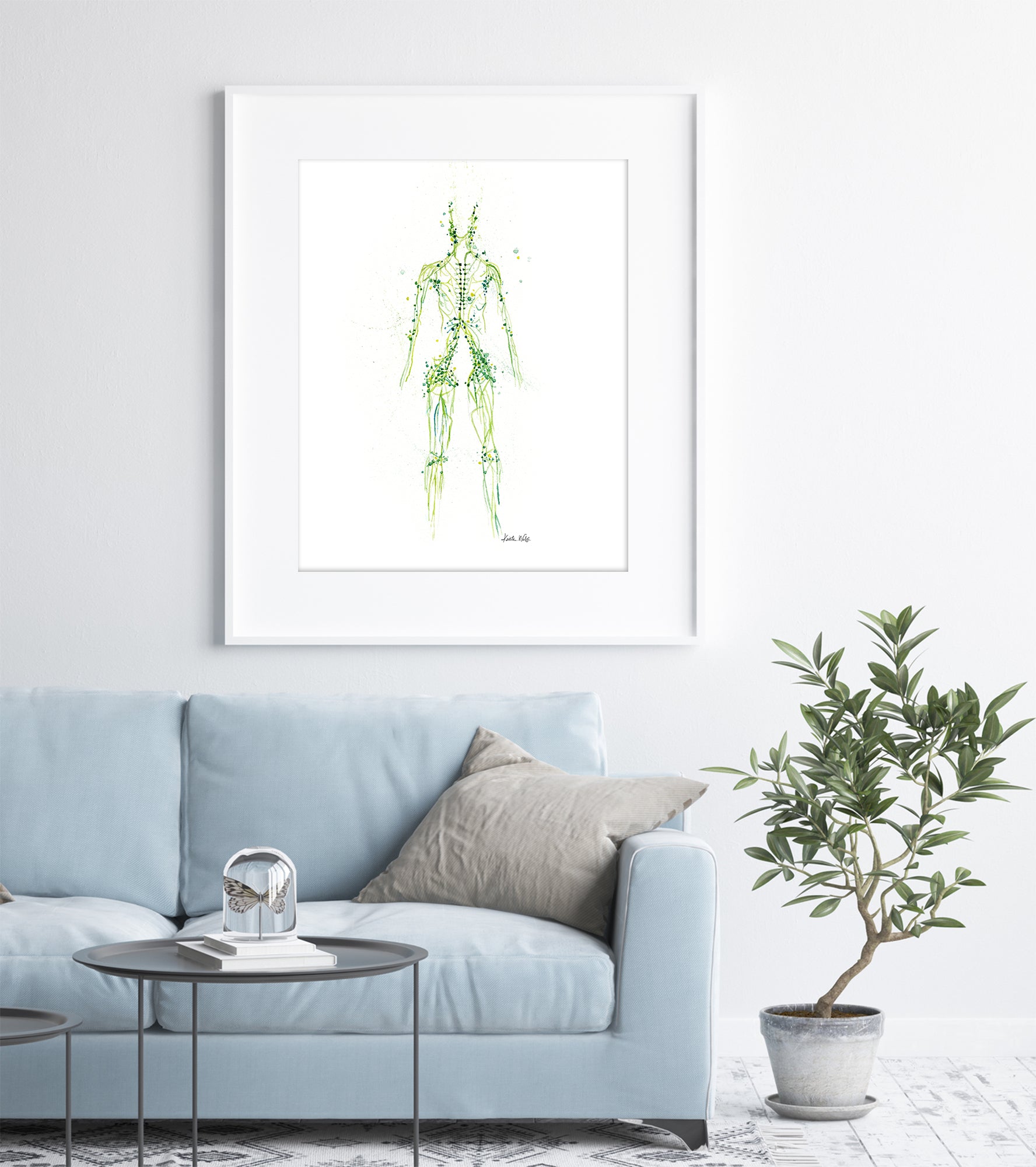 Lymphatic System Watercolor Print