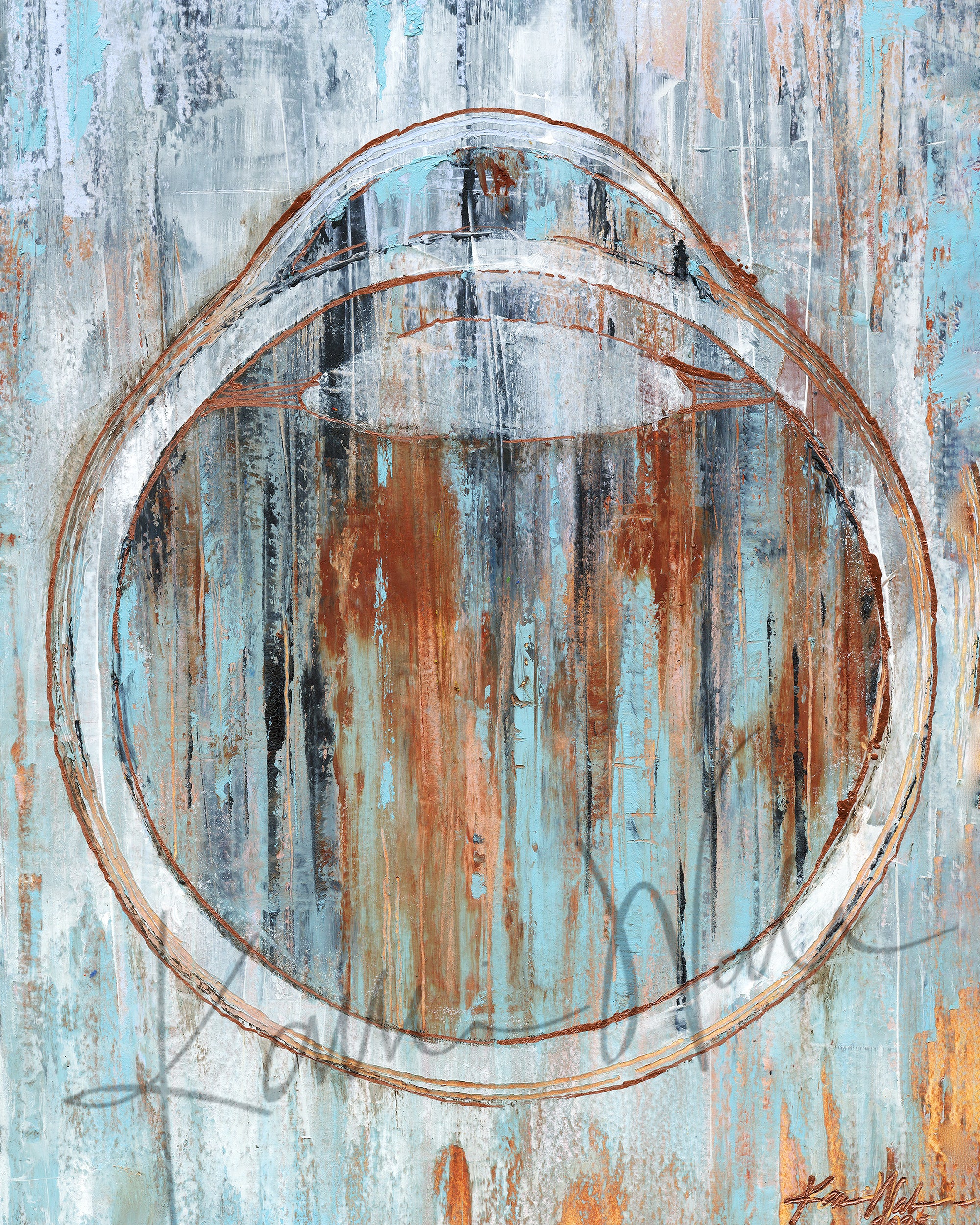 In My Mind's Eye Cold Wax Print