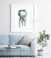 View of Lateral Molar Watercolor Print
