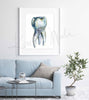 View of Lateral Molar Watercolor Print