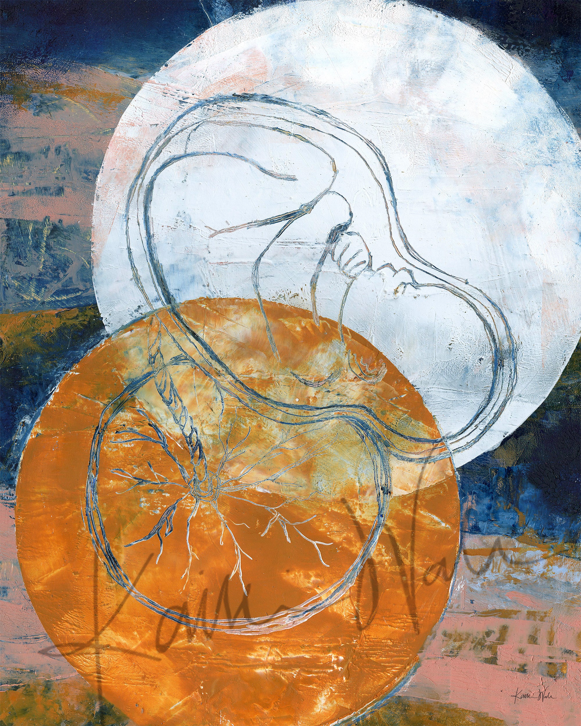 New Phase Cold Wax Print