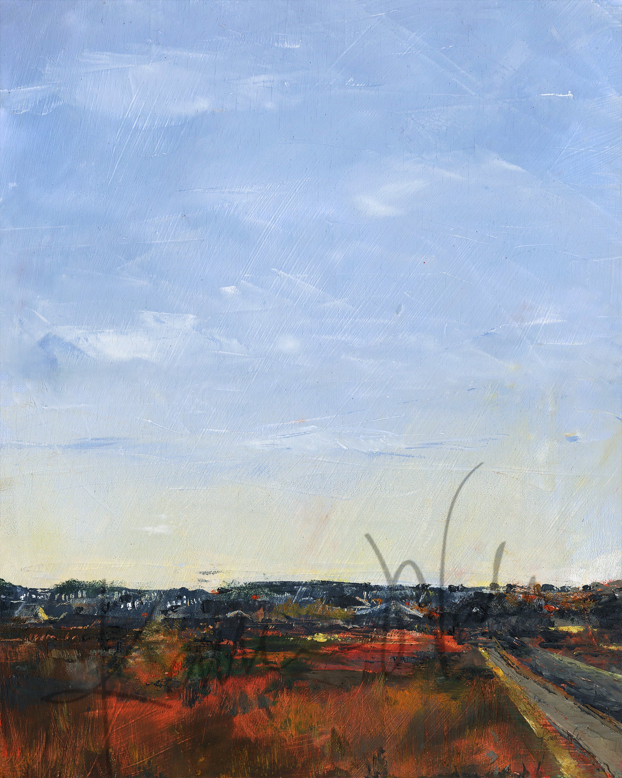 Peaceful Valley Cold Wax Print