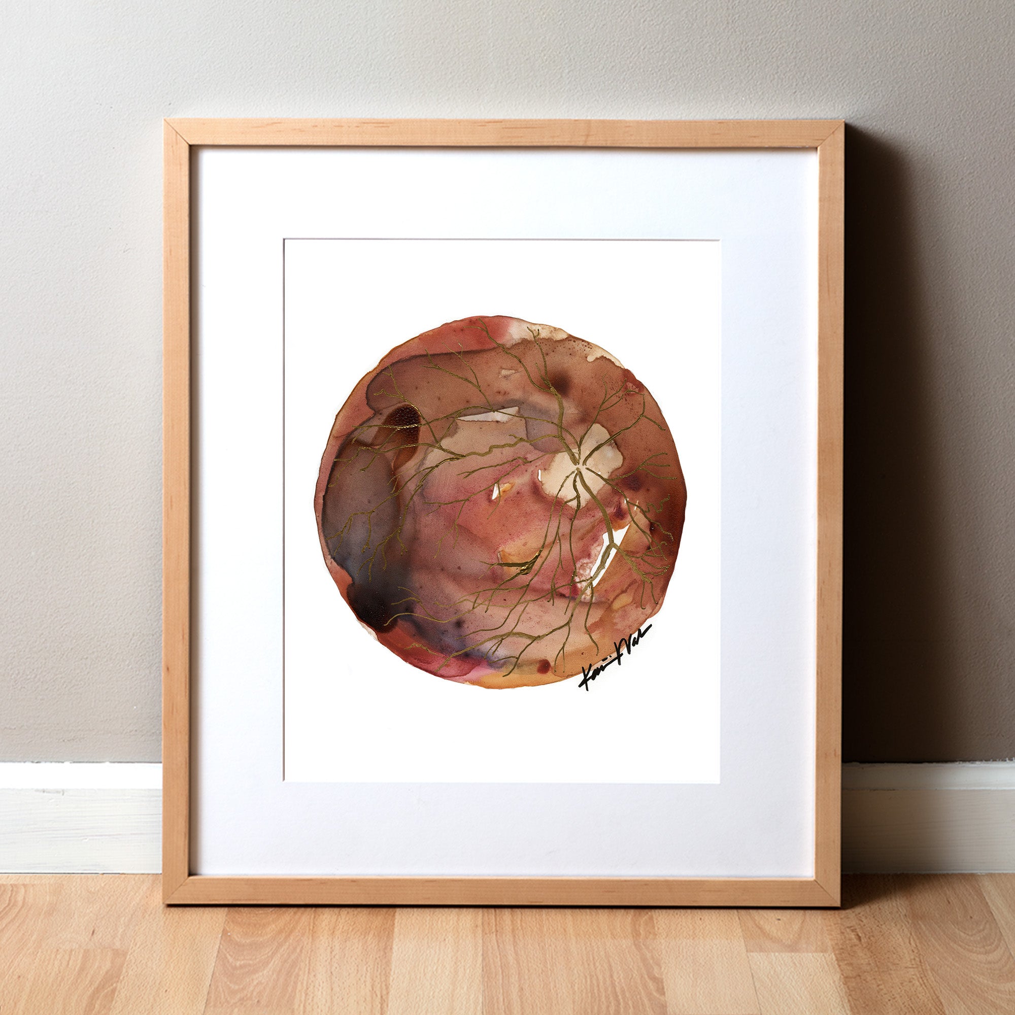 Red Retina Watercolor Print