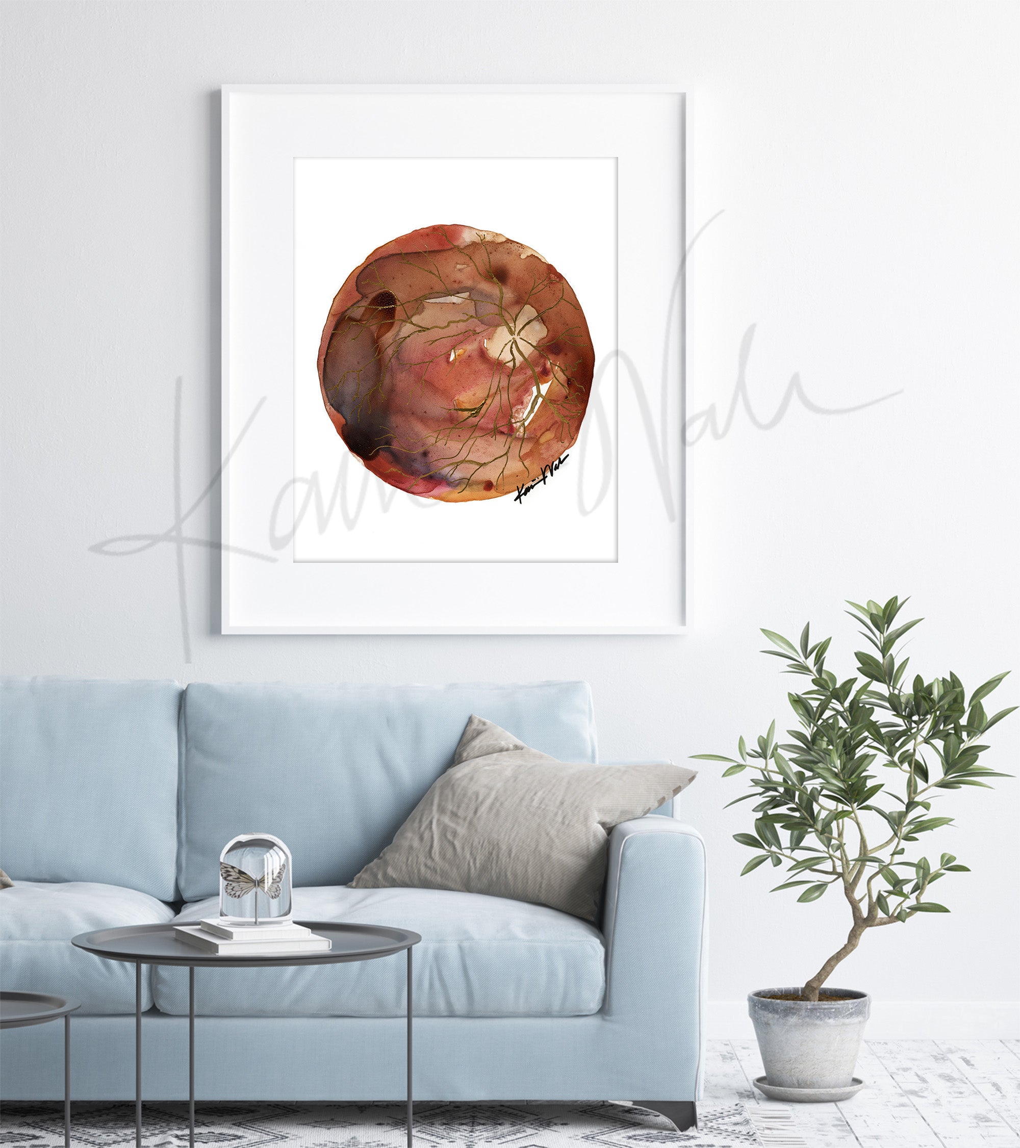 Red Retina Watercolor Print