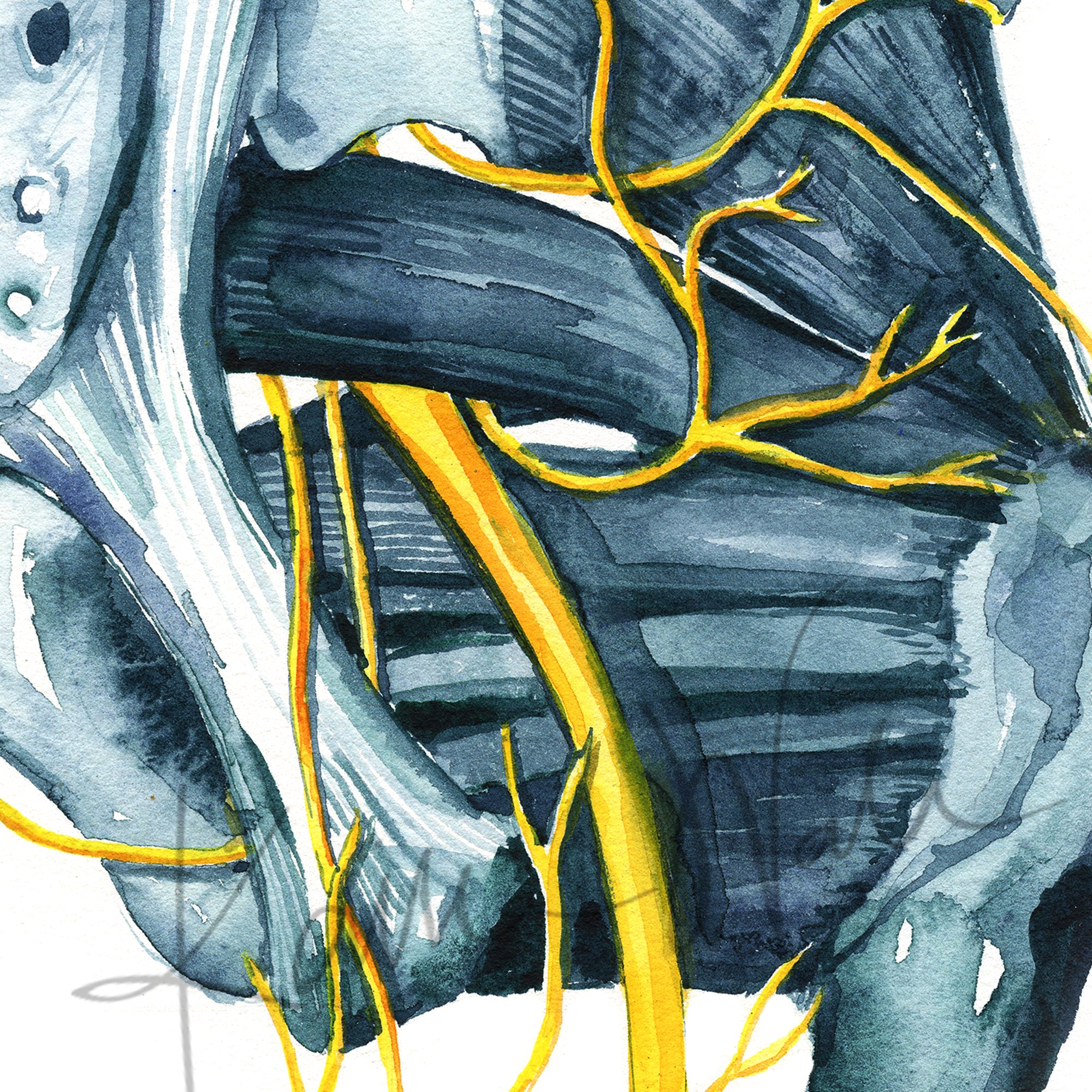 Sciatica Watercolor Print