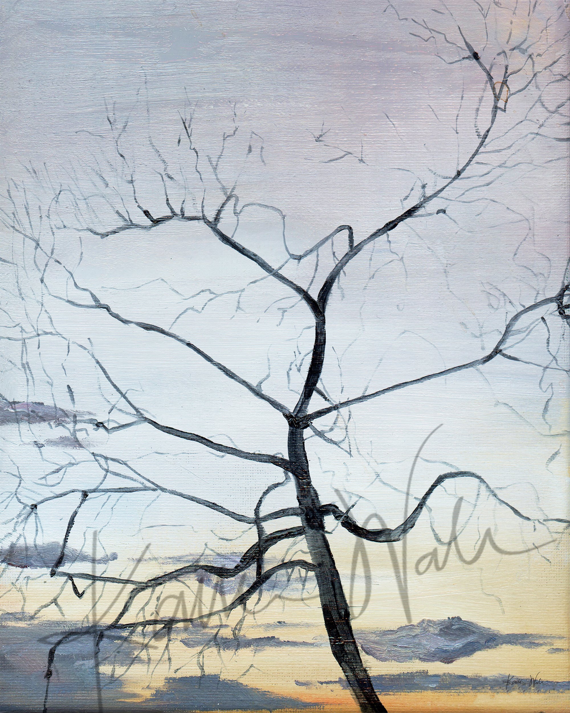 SMA Artery Tree Oil Print