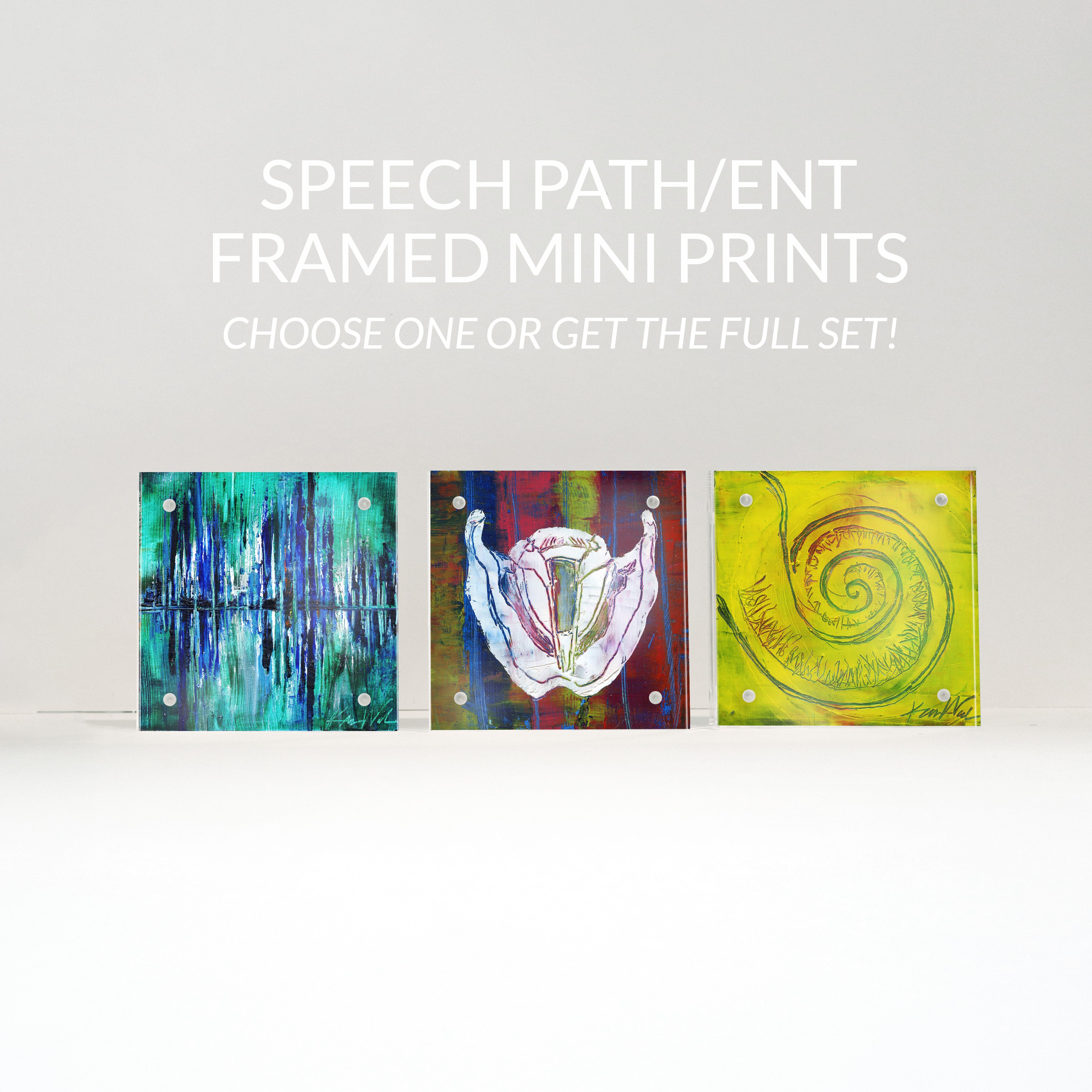 Speech Path / Ent Desktop Anatomy Art - Acrylic Framed Mini Print