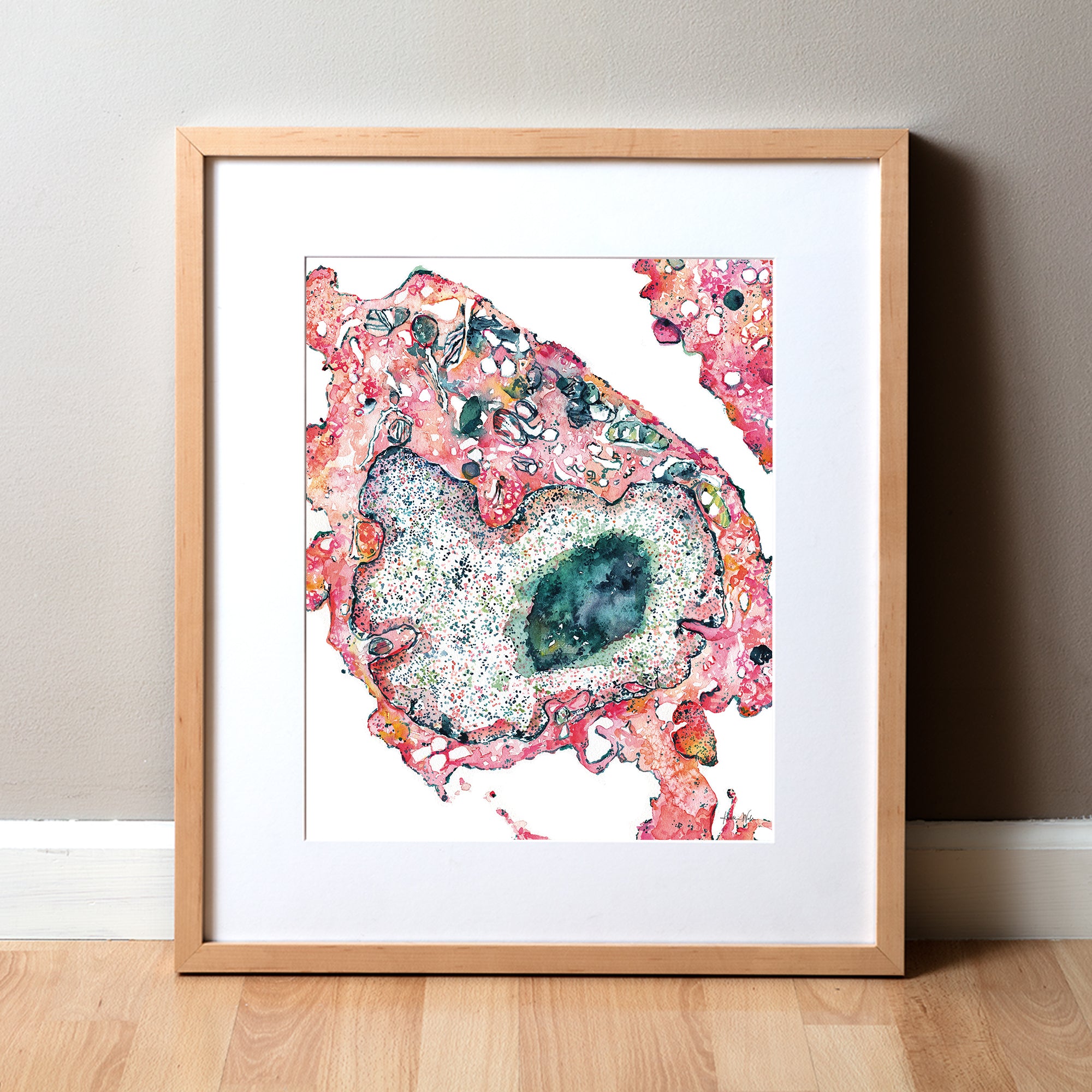 Tissue Cell TEM Watercolor Print