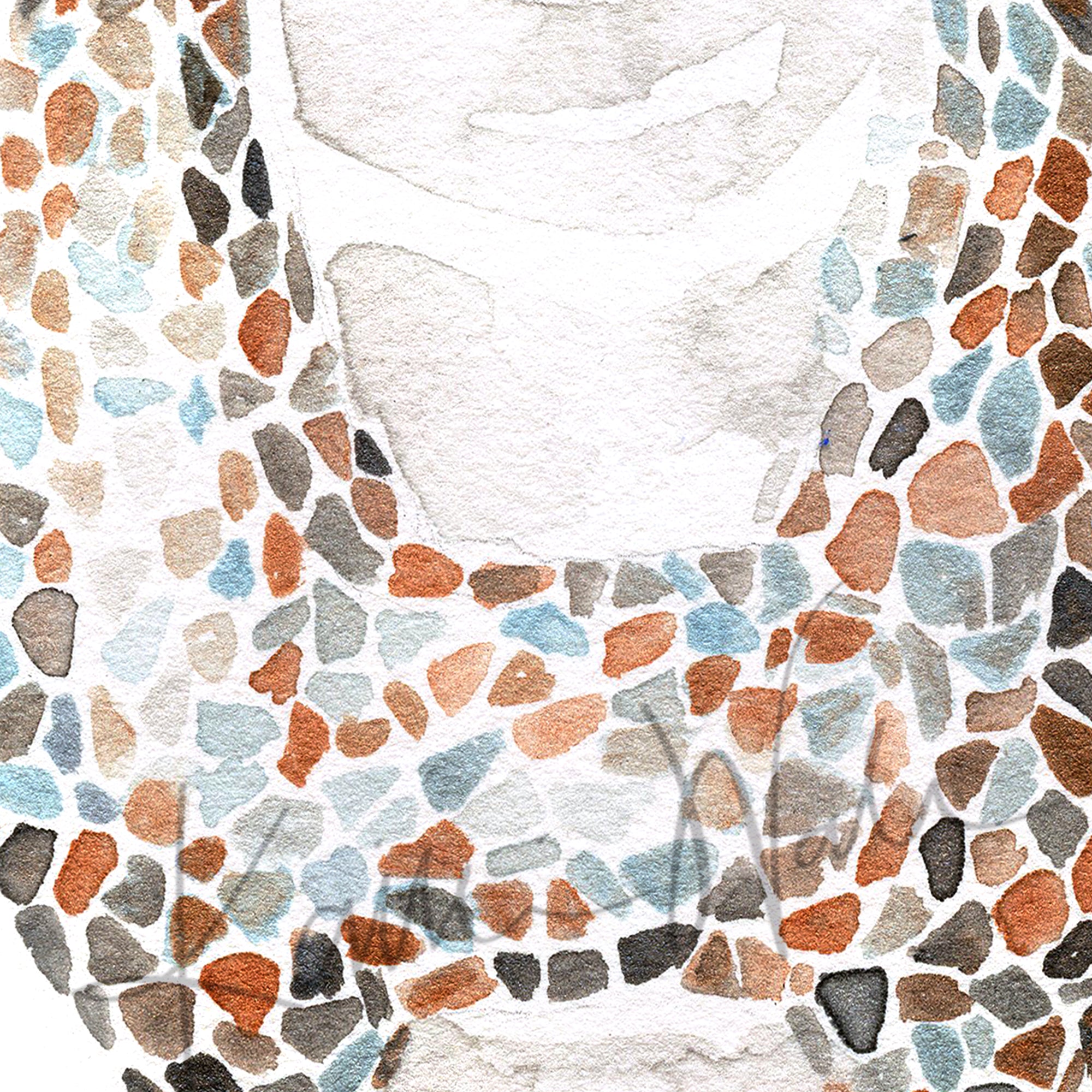 Thyroid Mosaic Watercolor Print