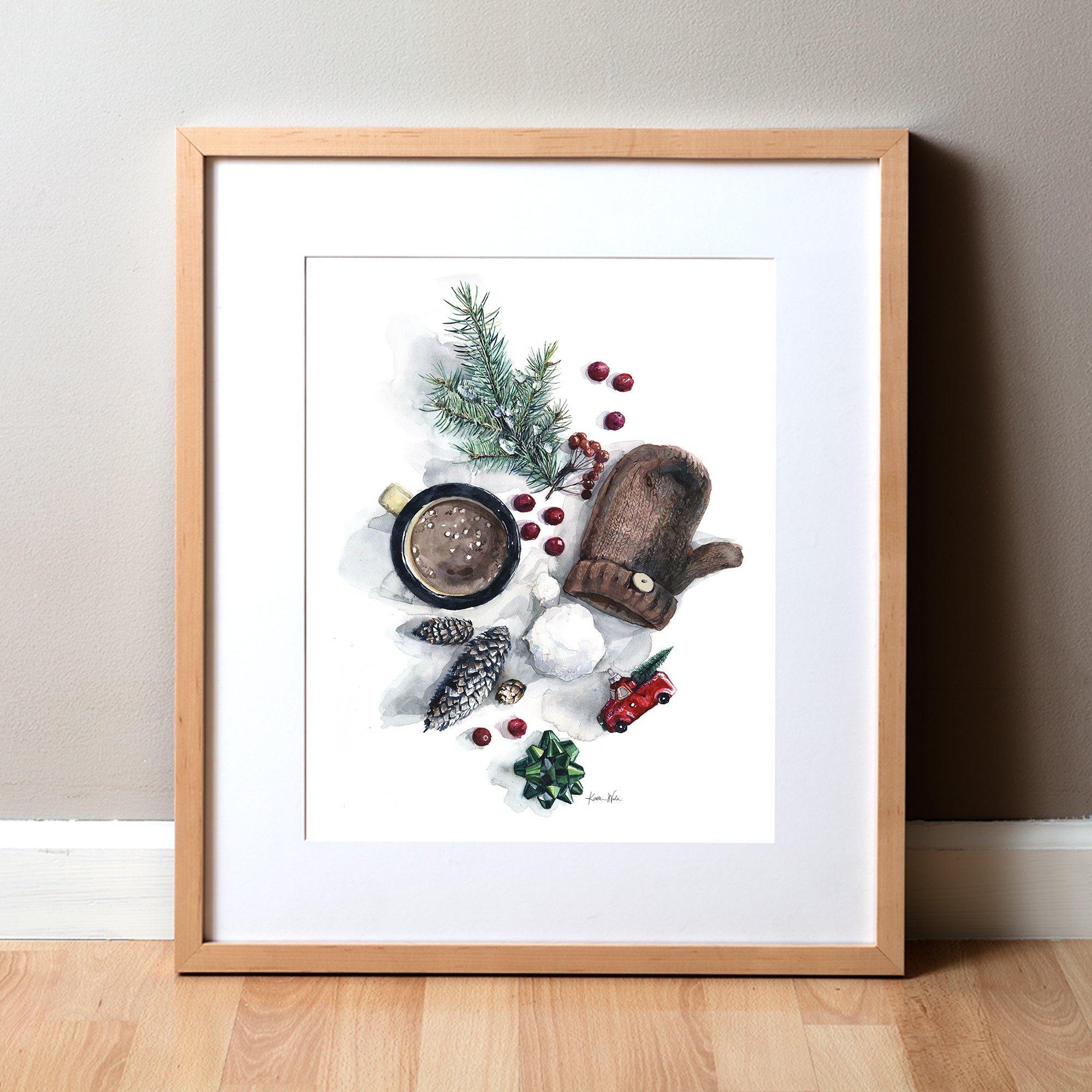 Winter in Wisconsin Watercolor Print