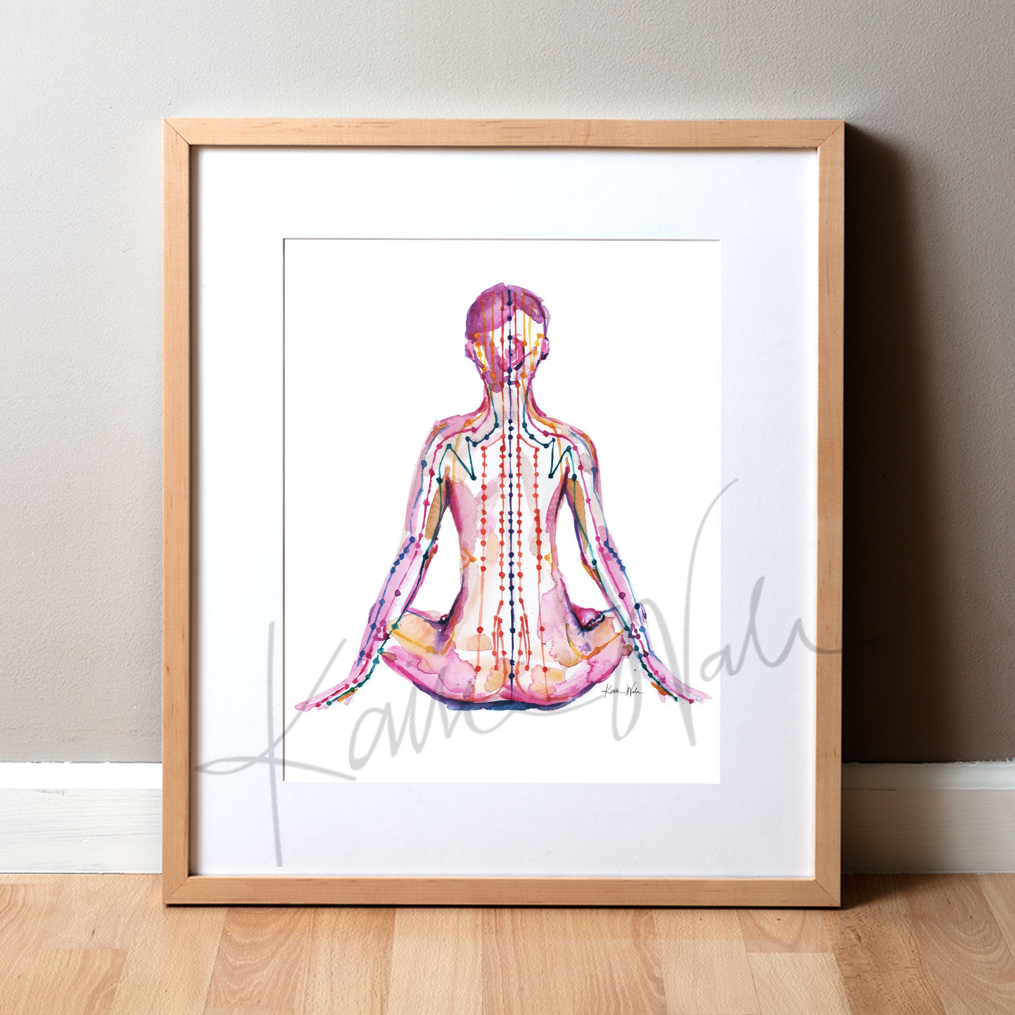 Meridians of the Body Watercolor Print